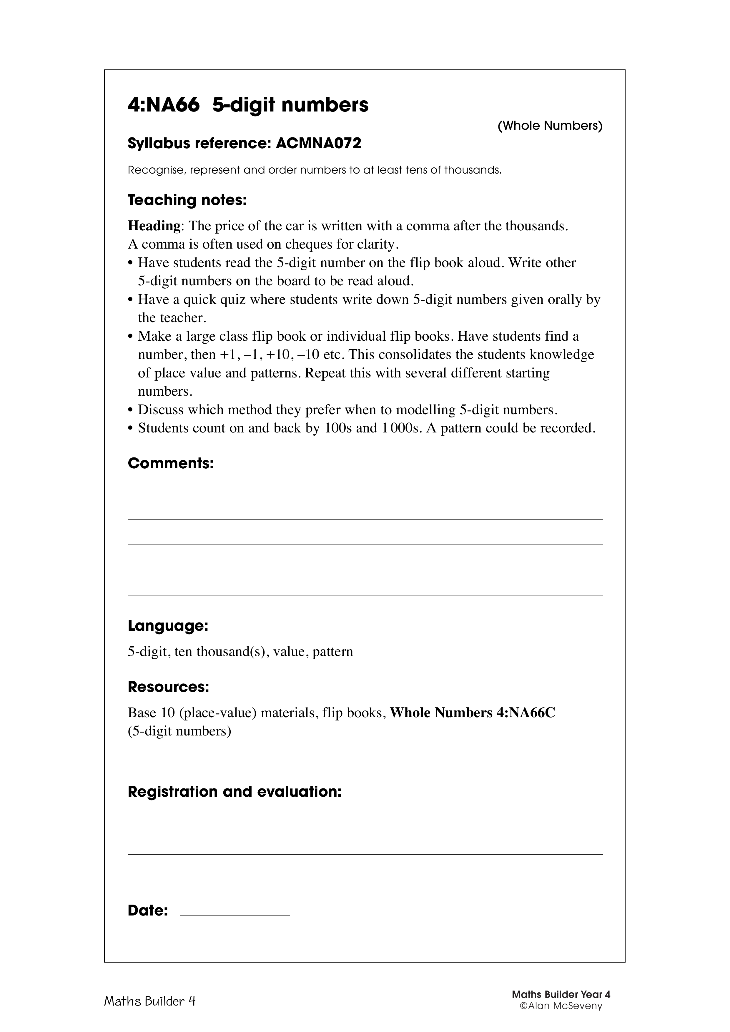 5-digit numbers — worksheet preview