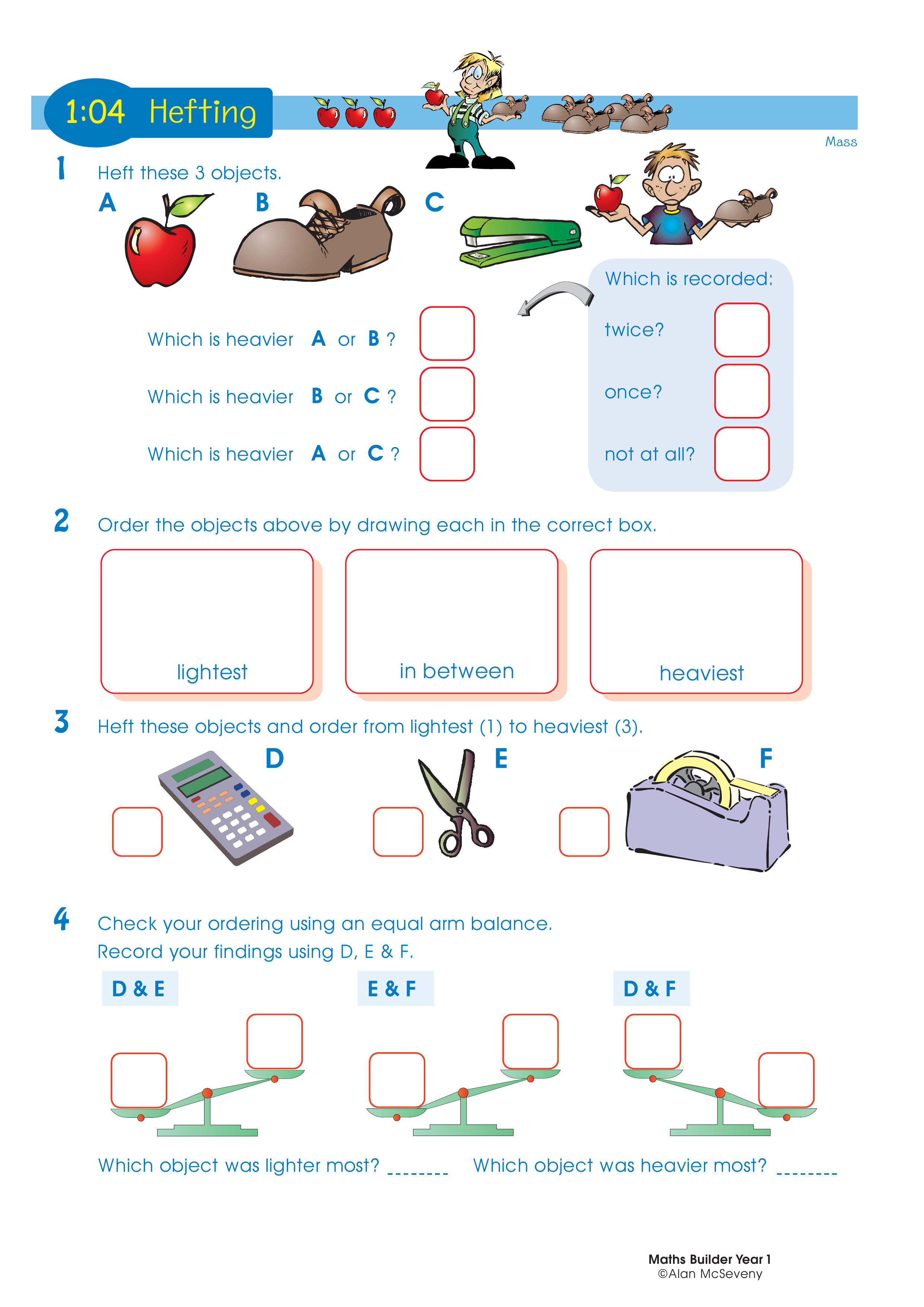 Hefting — worksheet preview