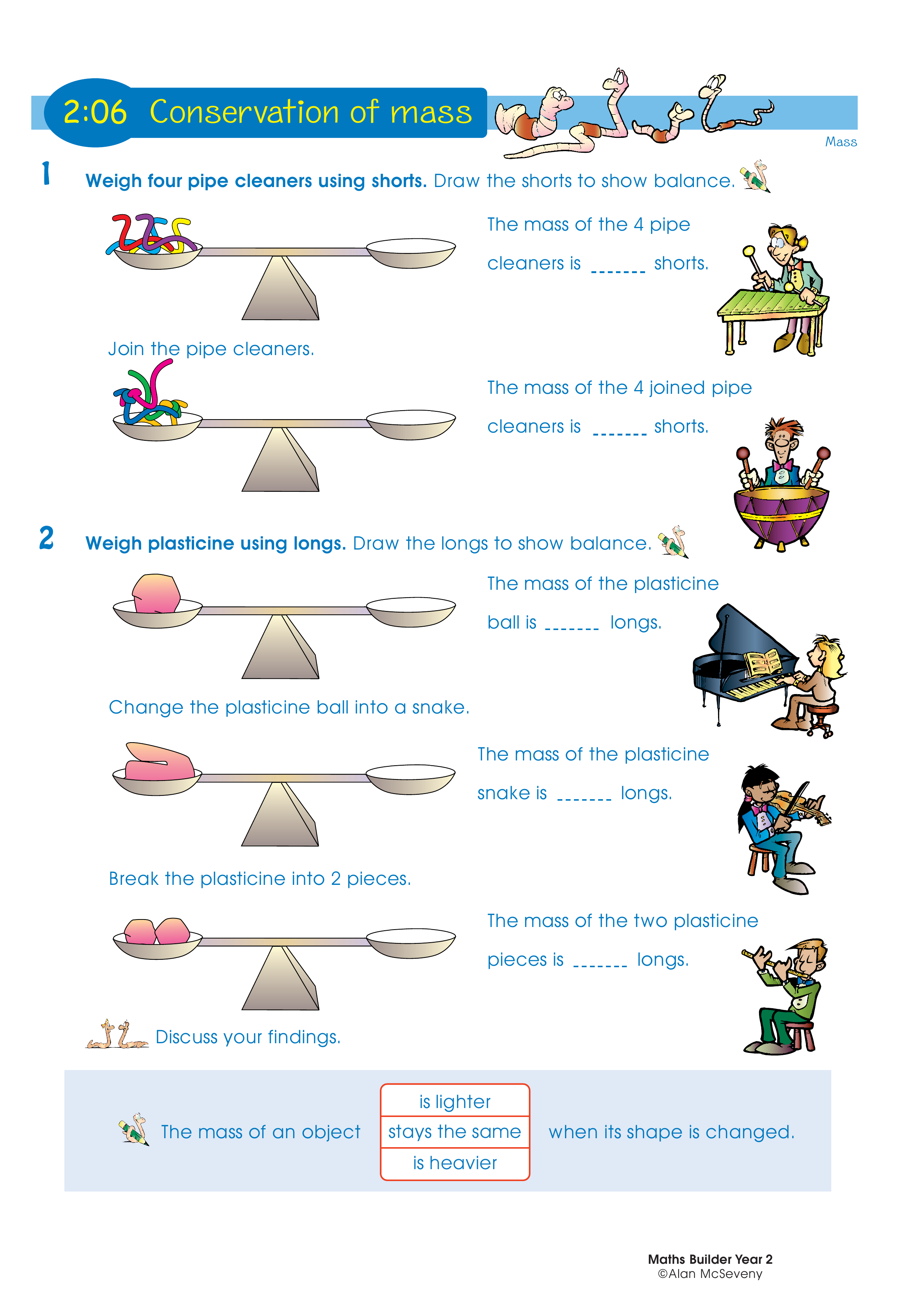 Conservation of mass — worksheet preview