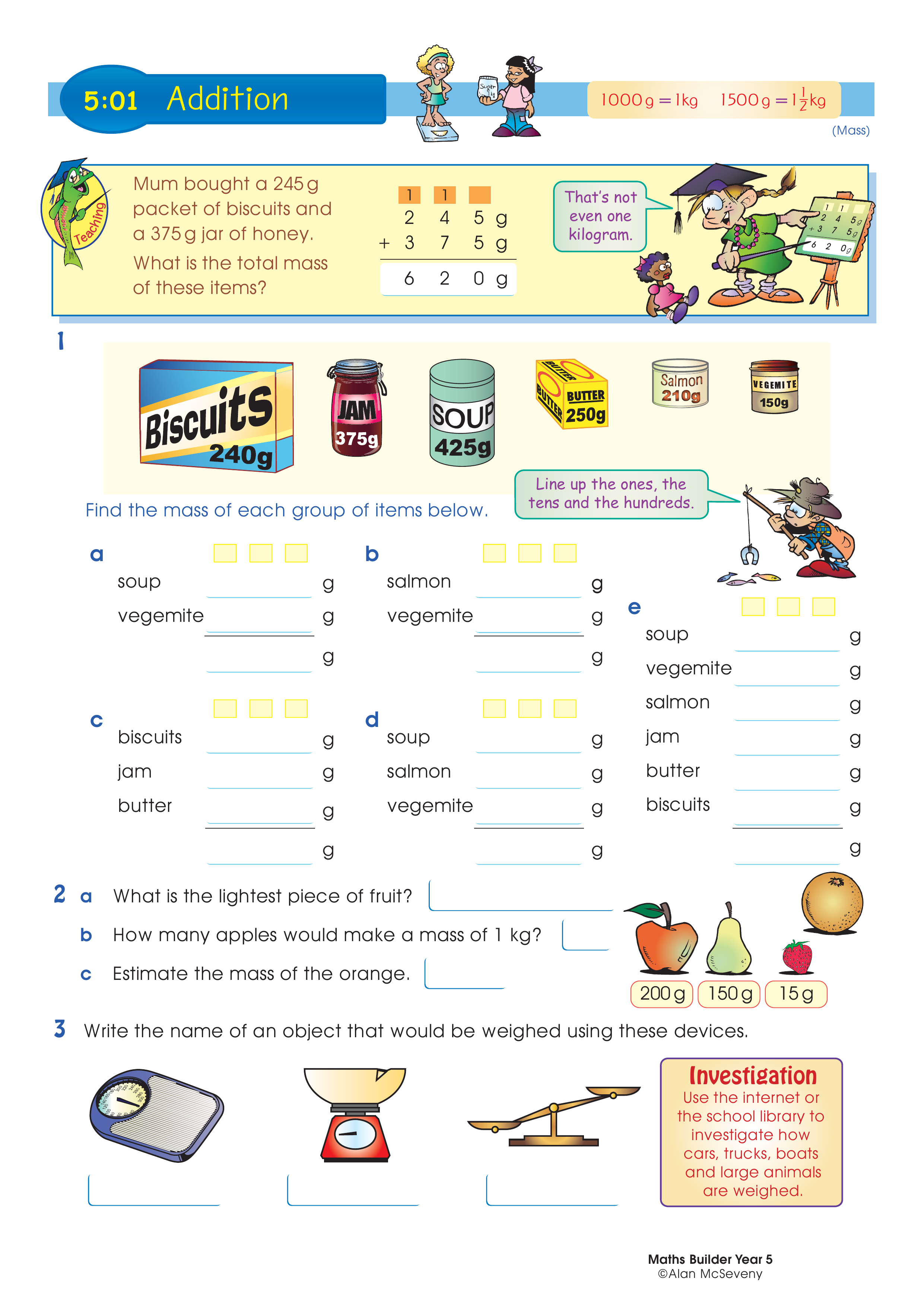 Addition — worksheet preview