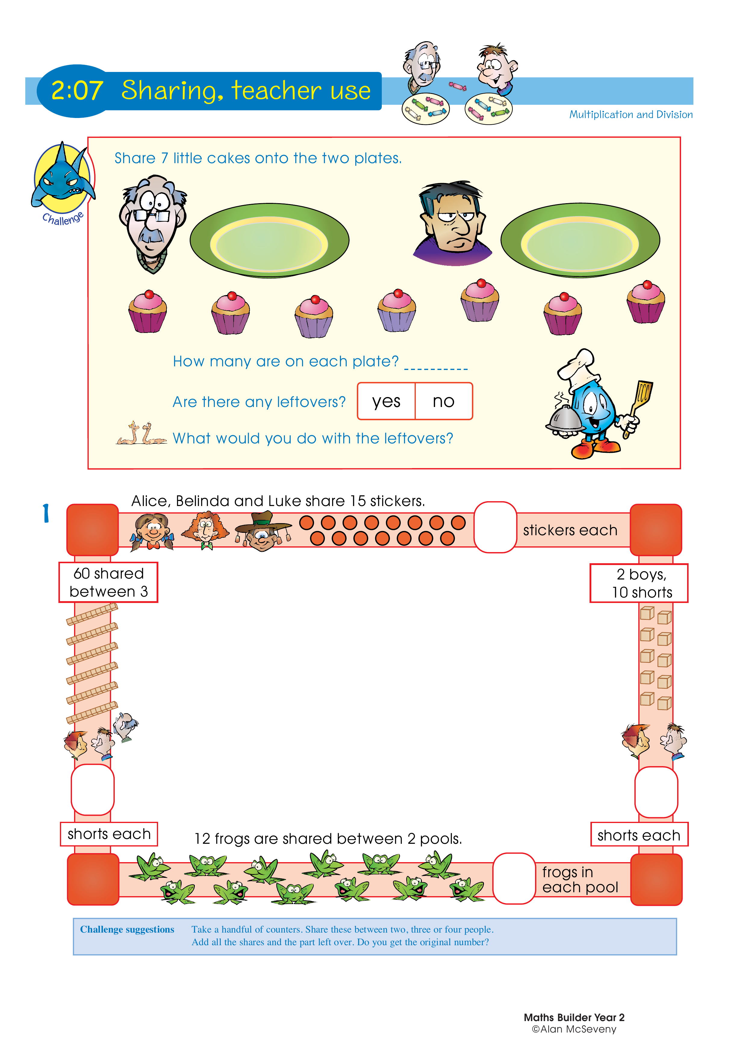 Sharing, teacher use — worksheet preview