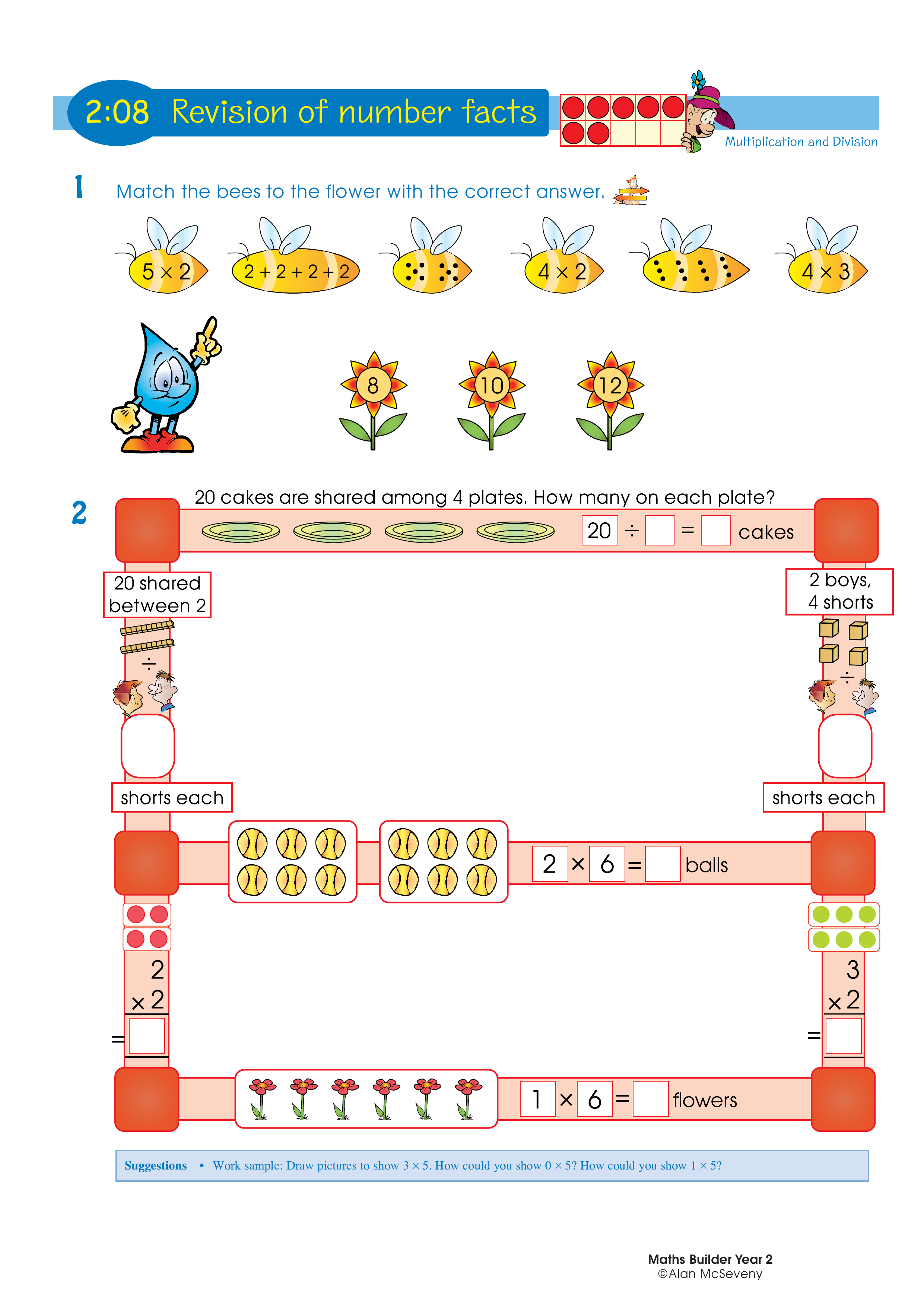 Revision of number facts — worksheet preview