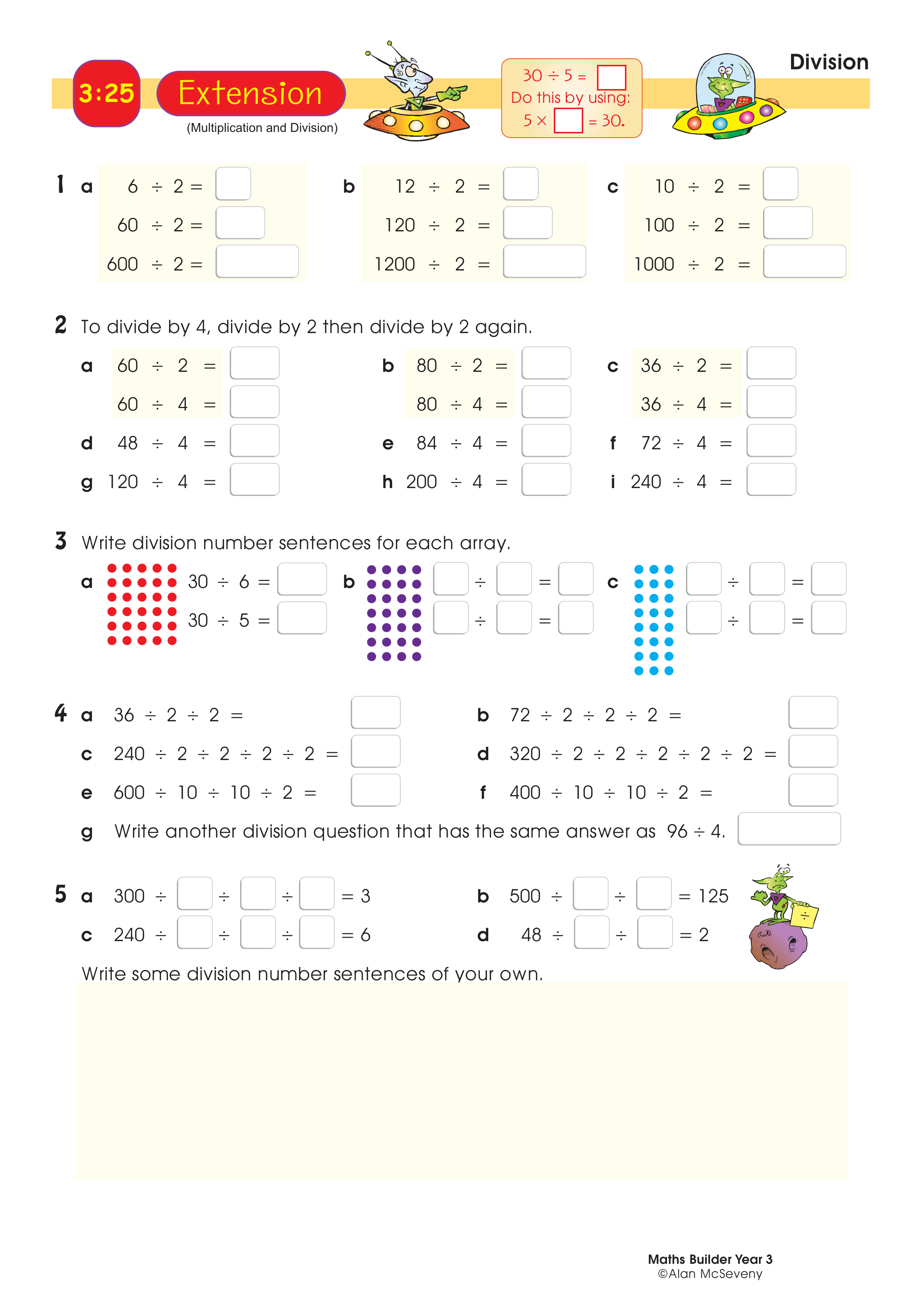 Division — worksheet preview