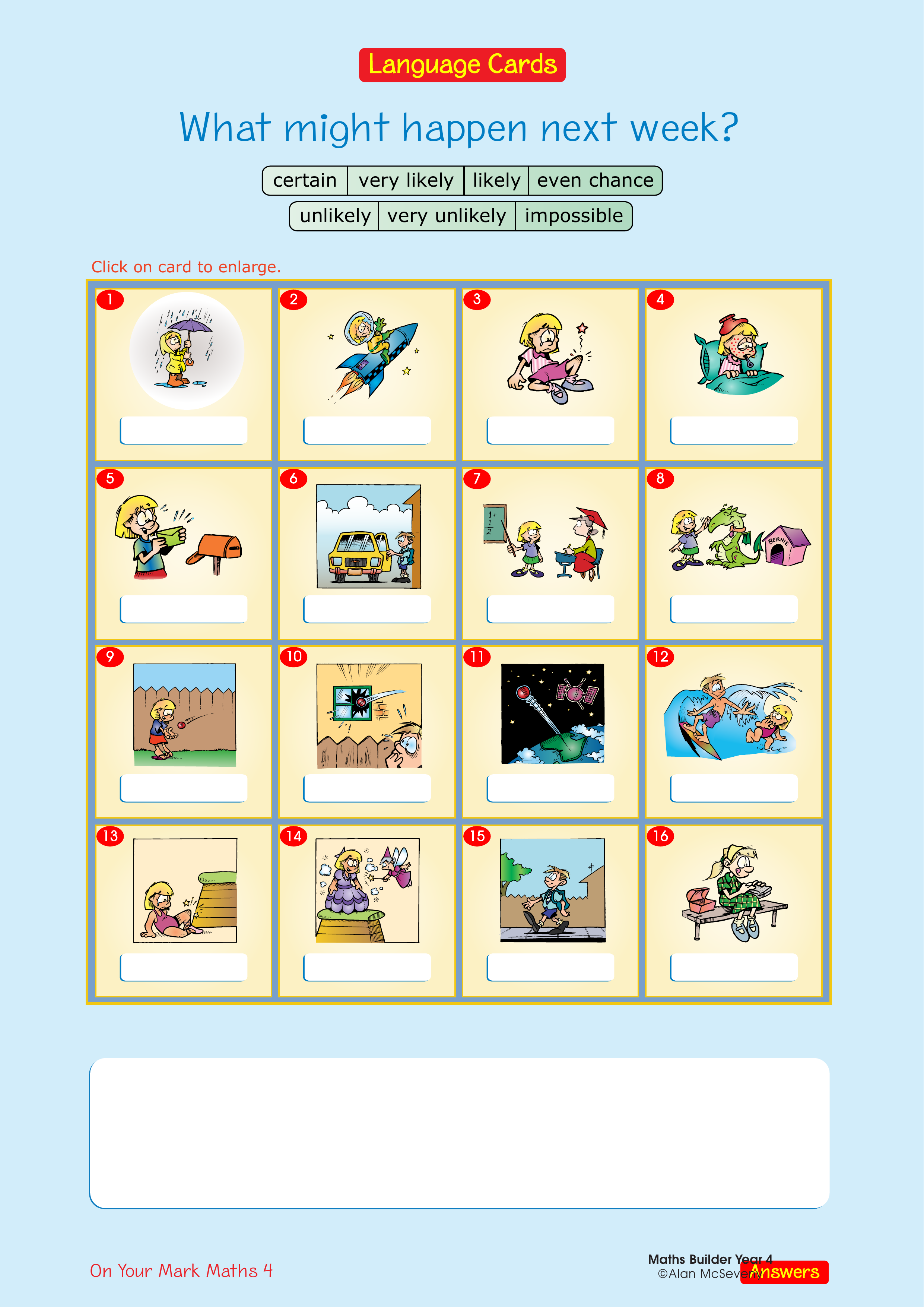 What might happen next week? — worksheet preview