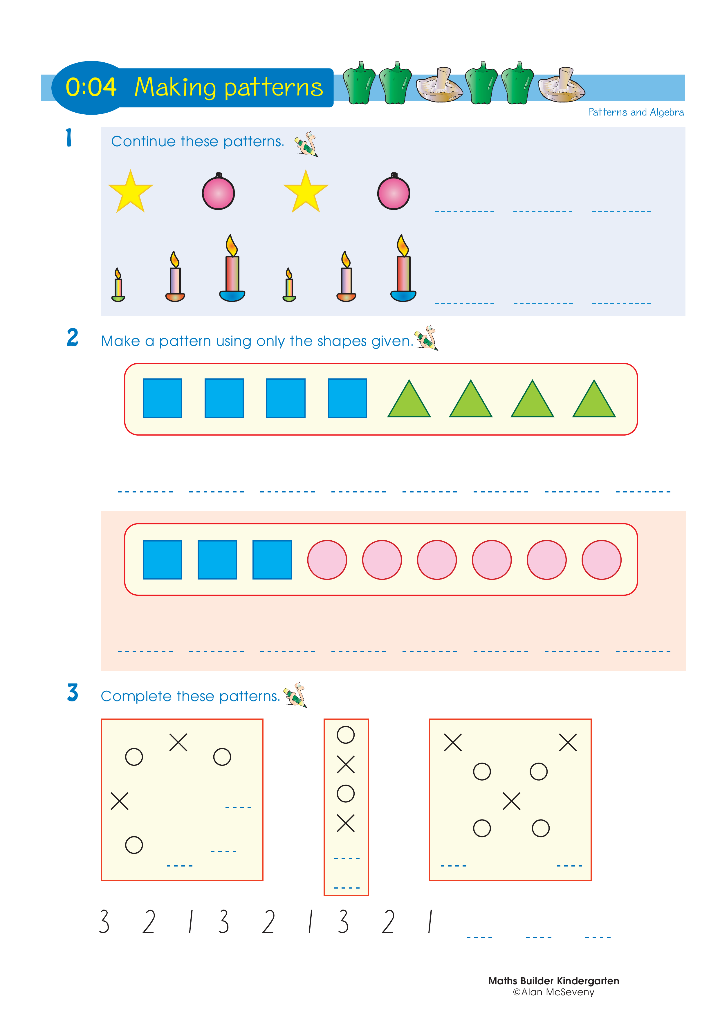 Making patterns — worksheet preview