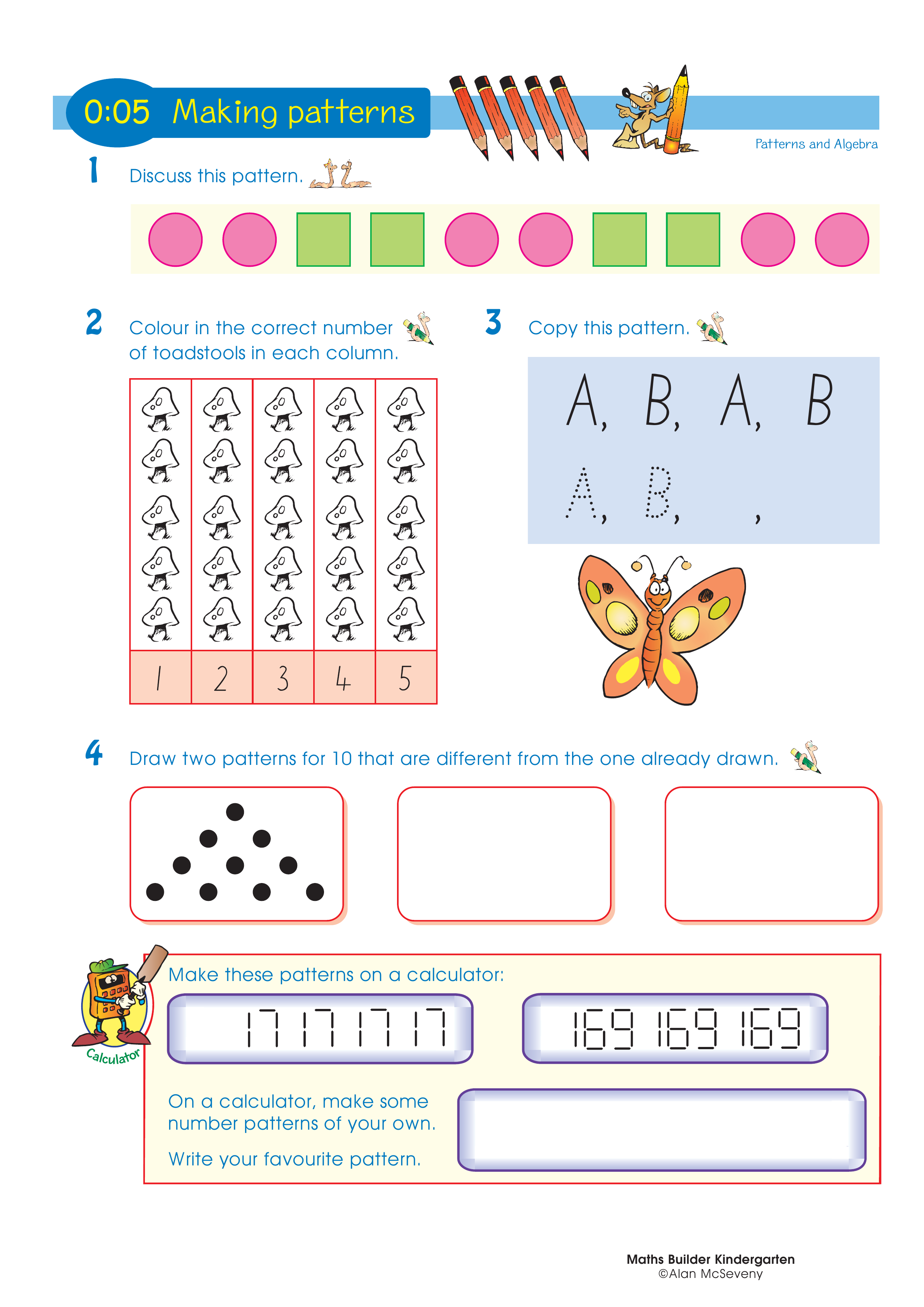 Making patterns — worksheet preview