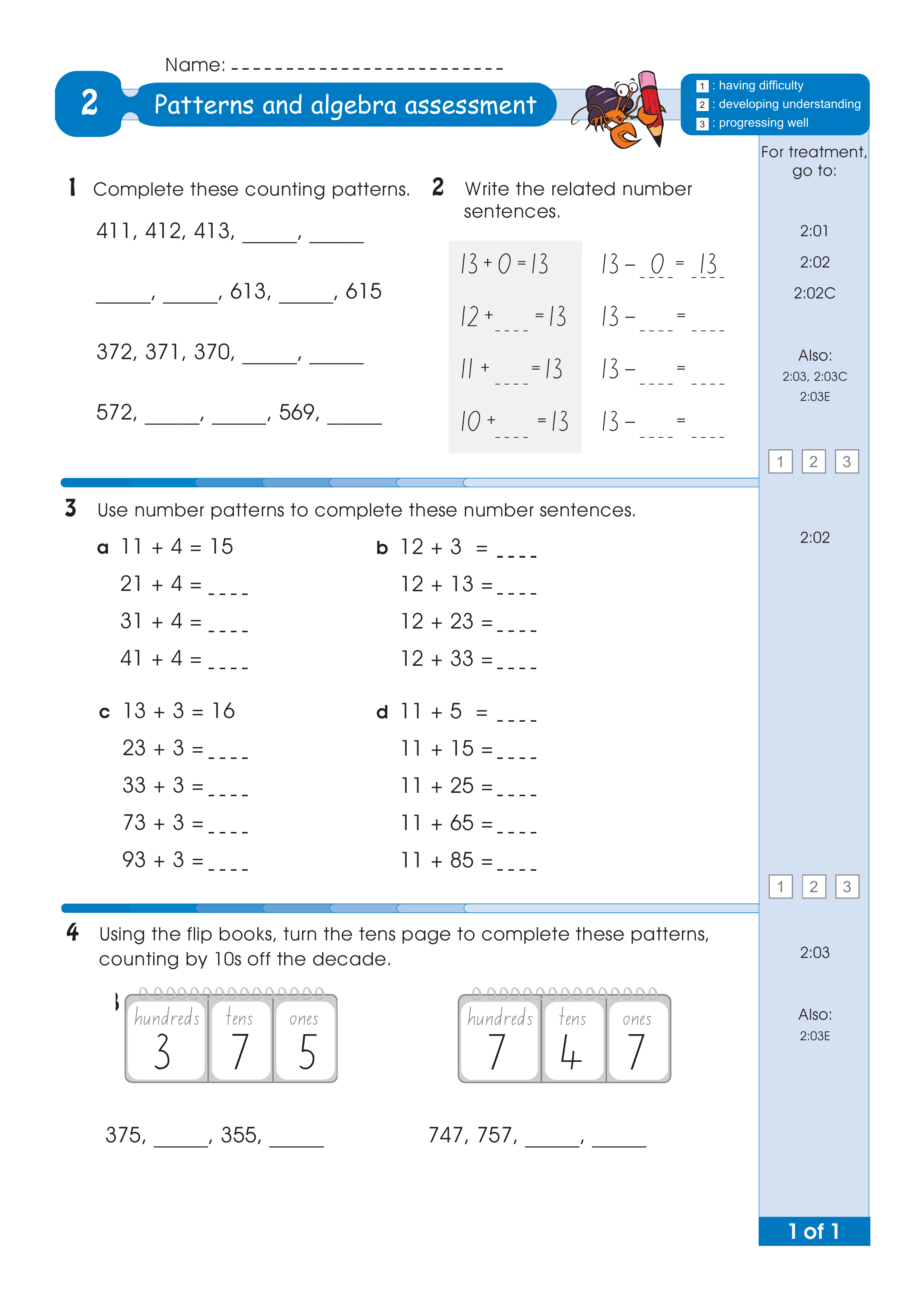 Assessment for the whole of Level 2 — worksheet preview