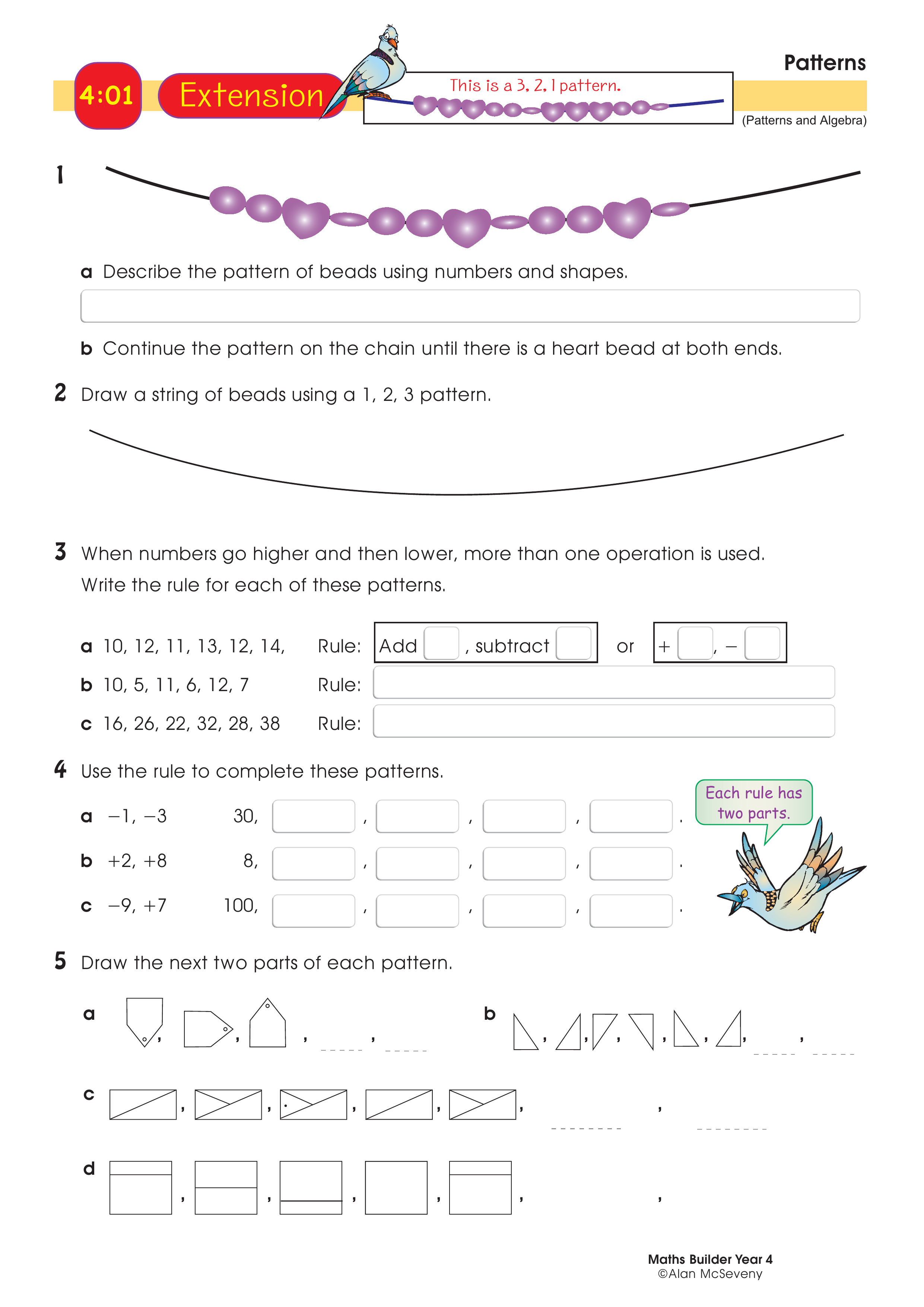 Patterns — worksheet preview