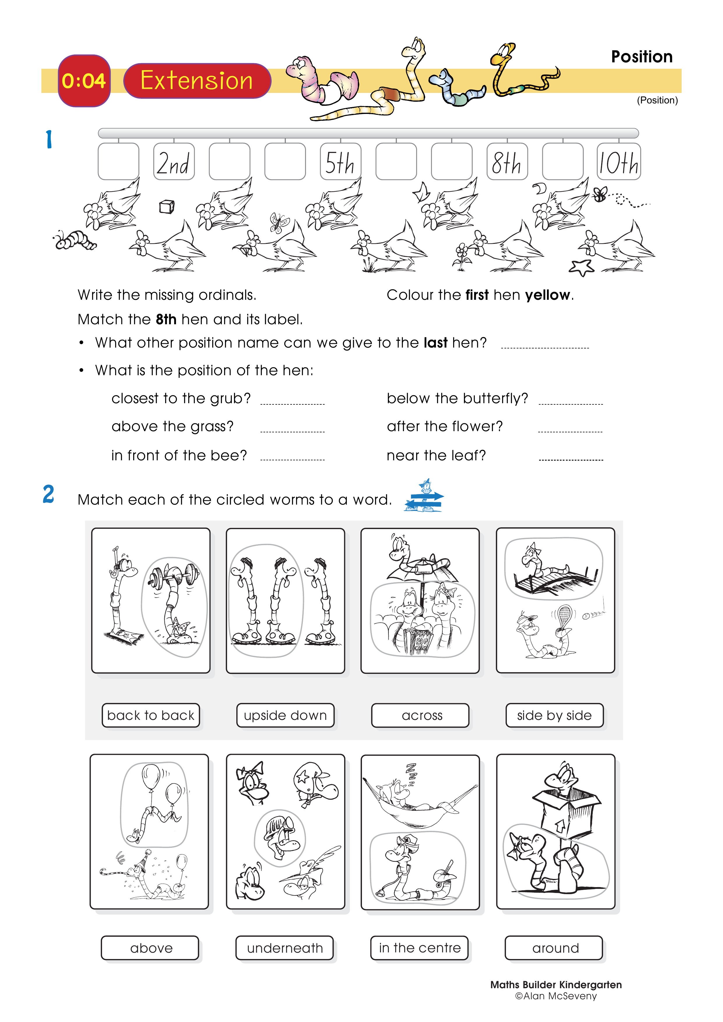 Position — worksheet preview
