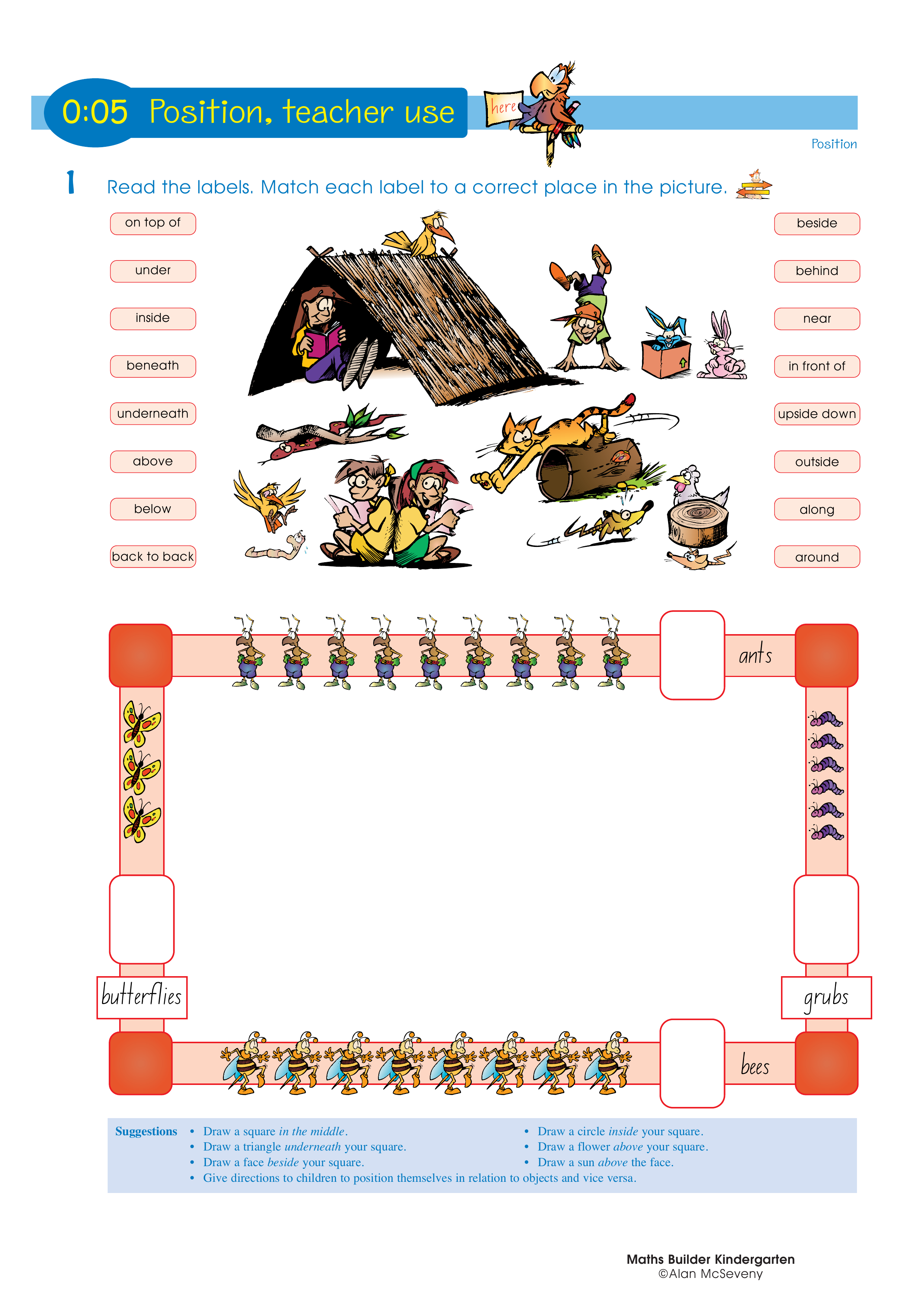 Position, teacher use — worksheet preview