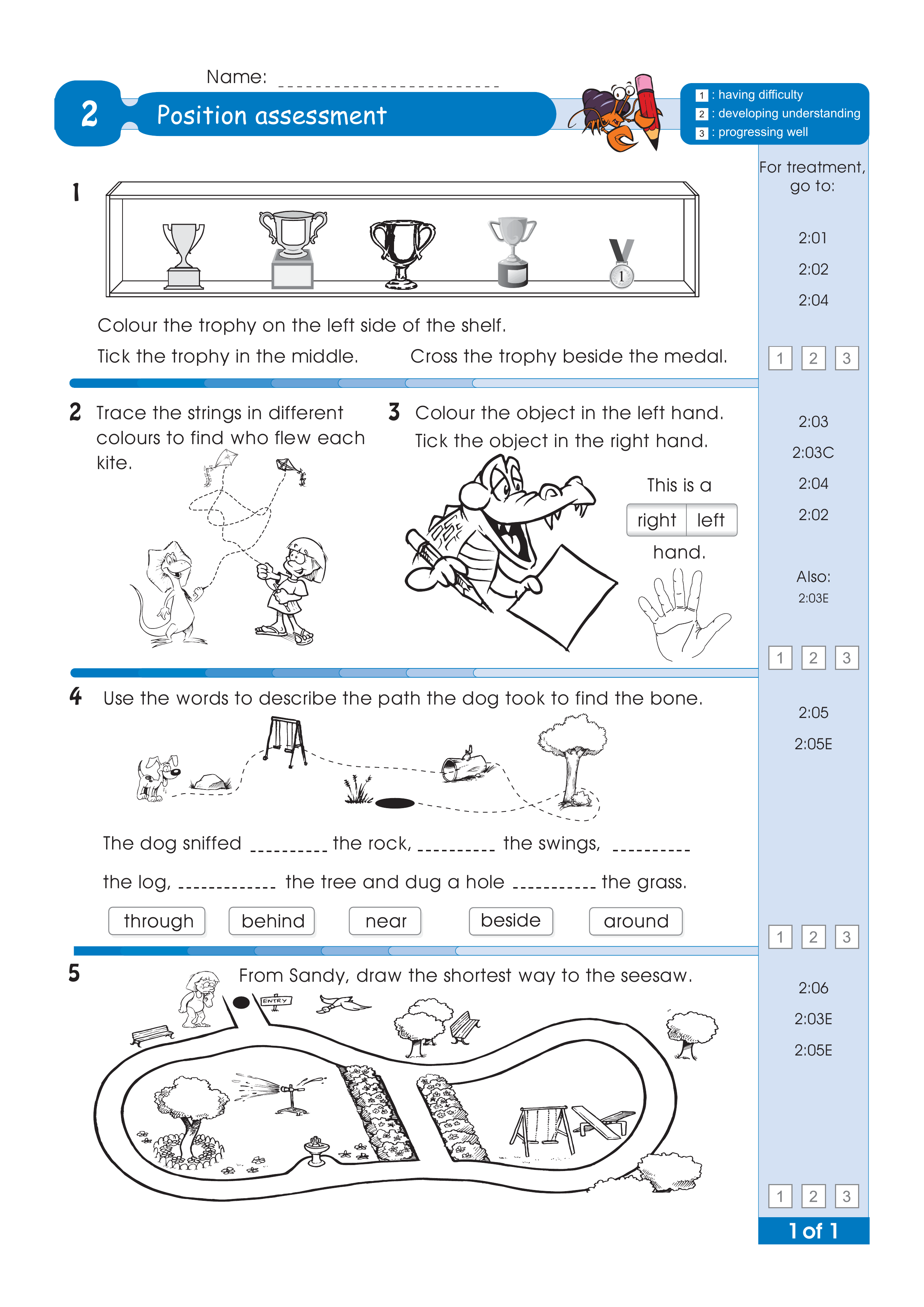 Assessment for the whole of Level 2 — worksheet preview