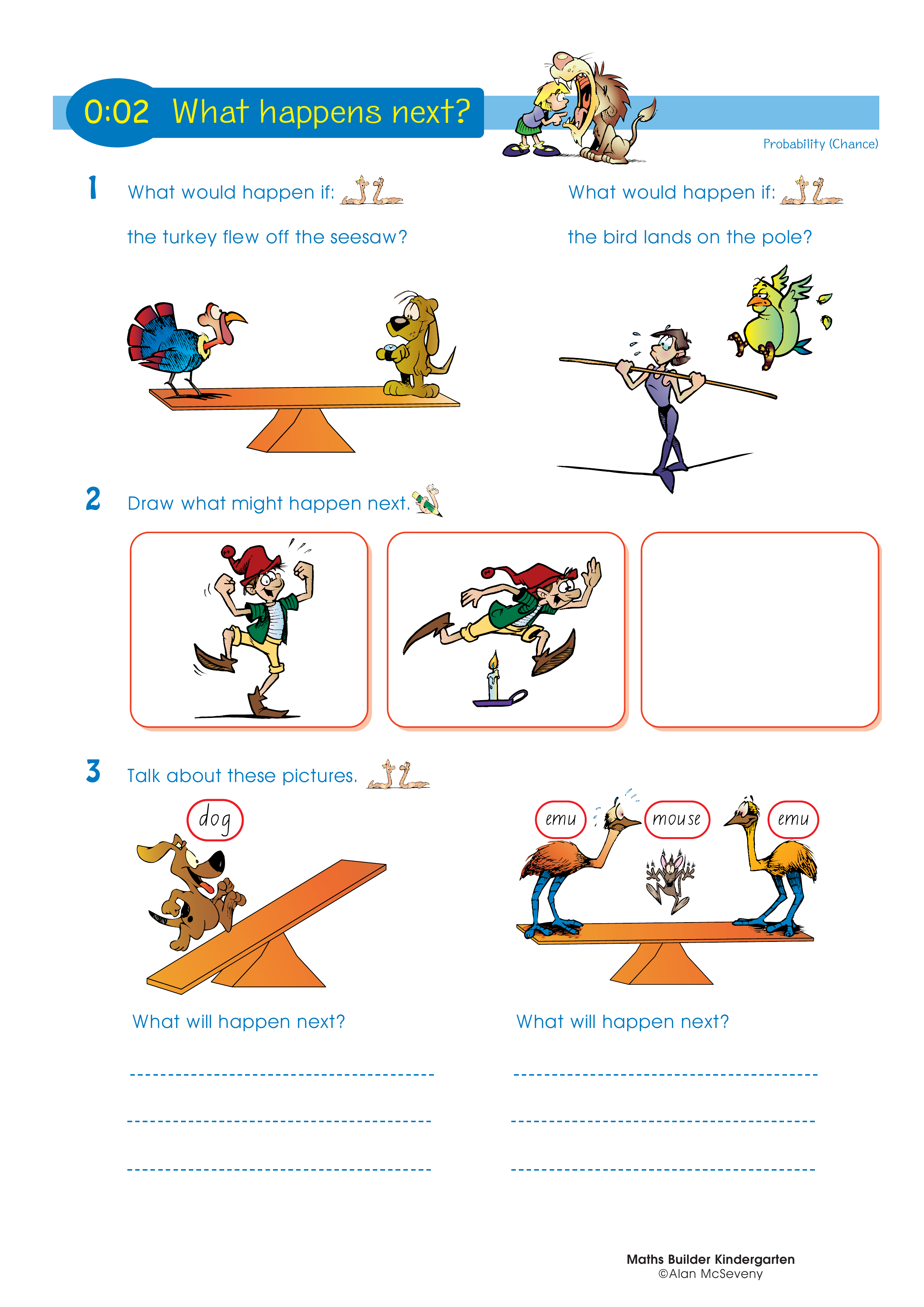 What happens next? — worksheet preview