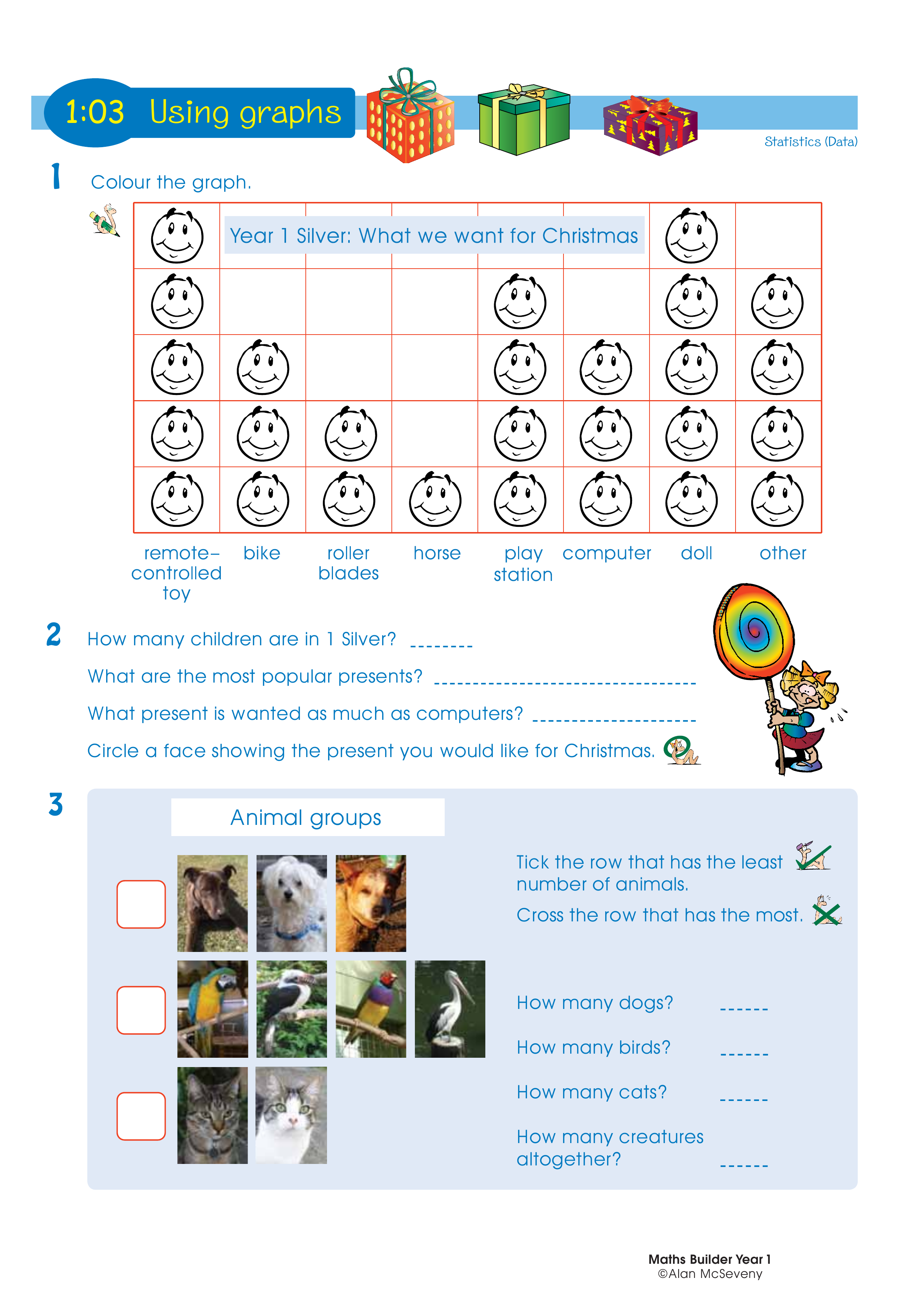 Using graphs — worksheet preview