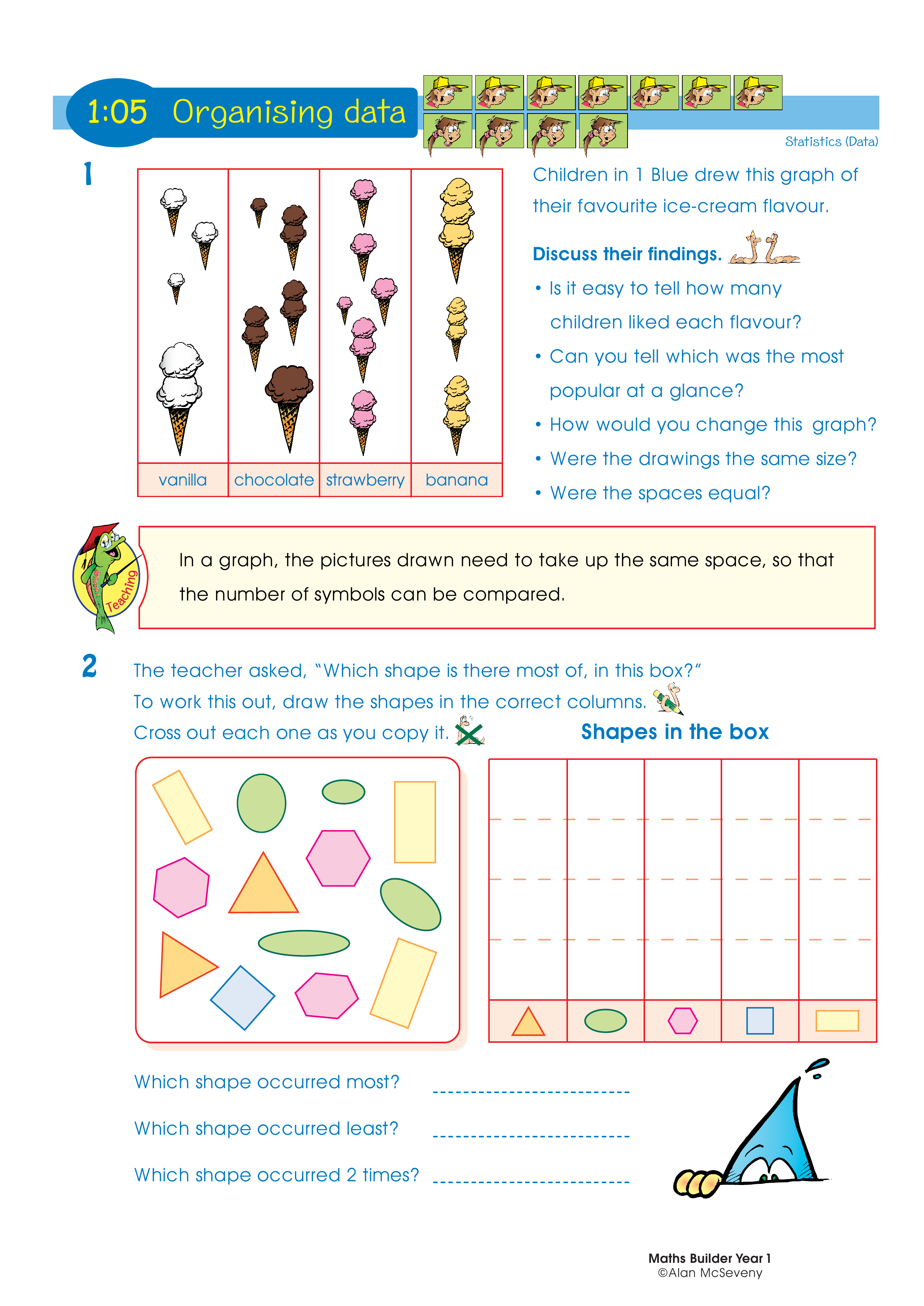 Organising data — worksheet preview