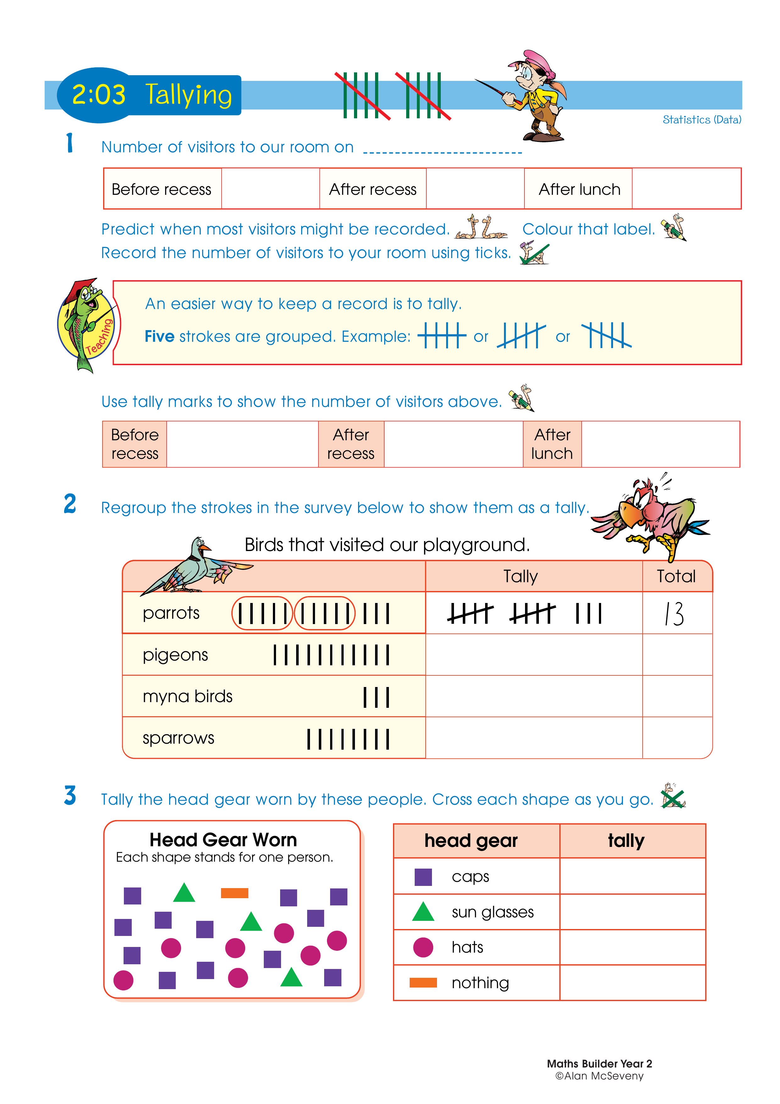 Tallying — worksheet preview