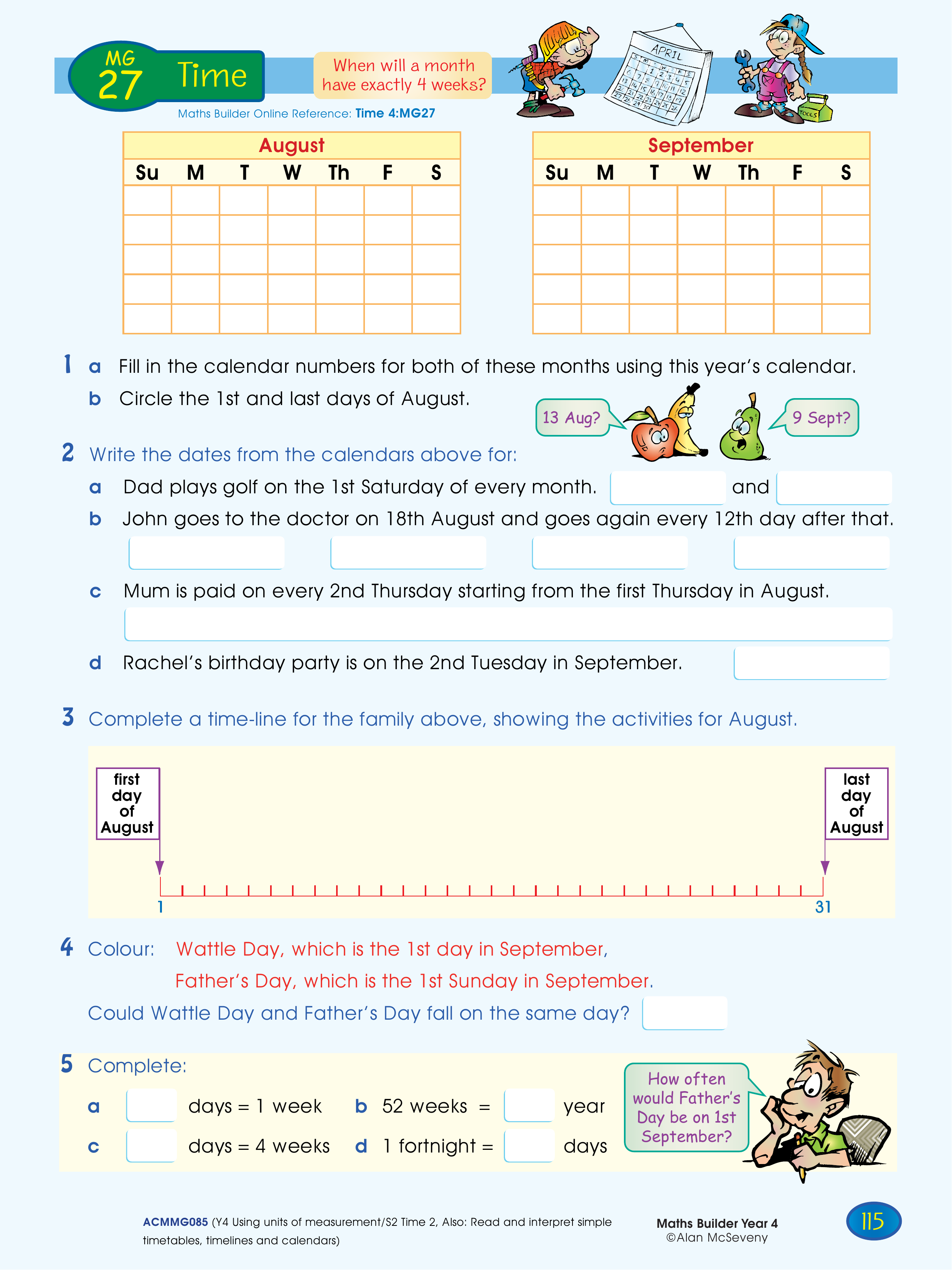 Time — worksheet preview