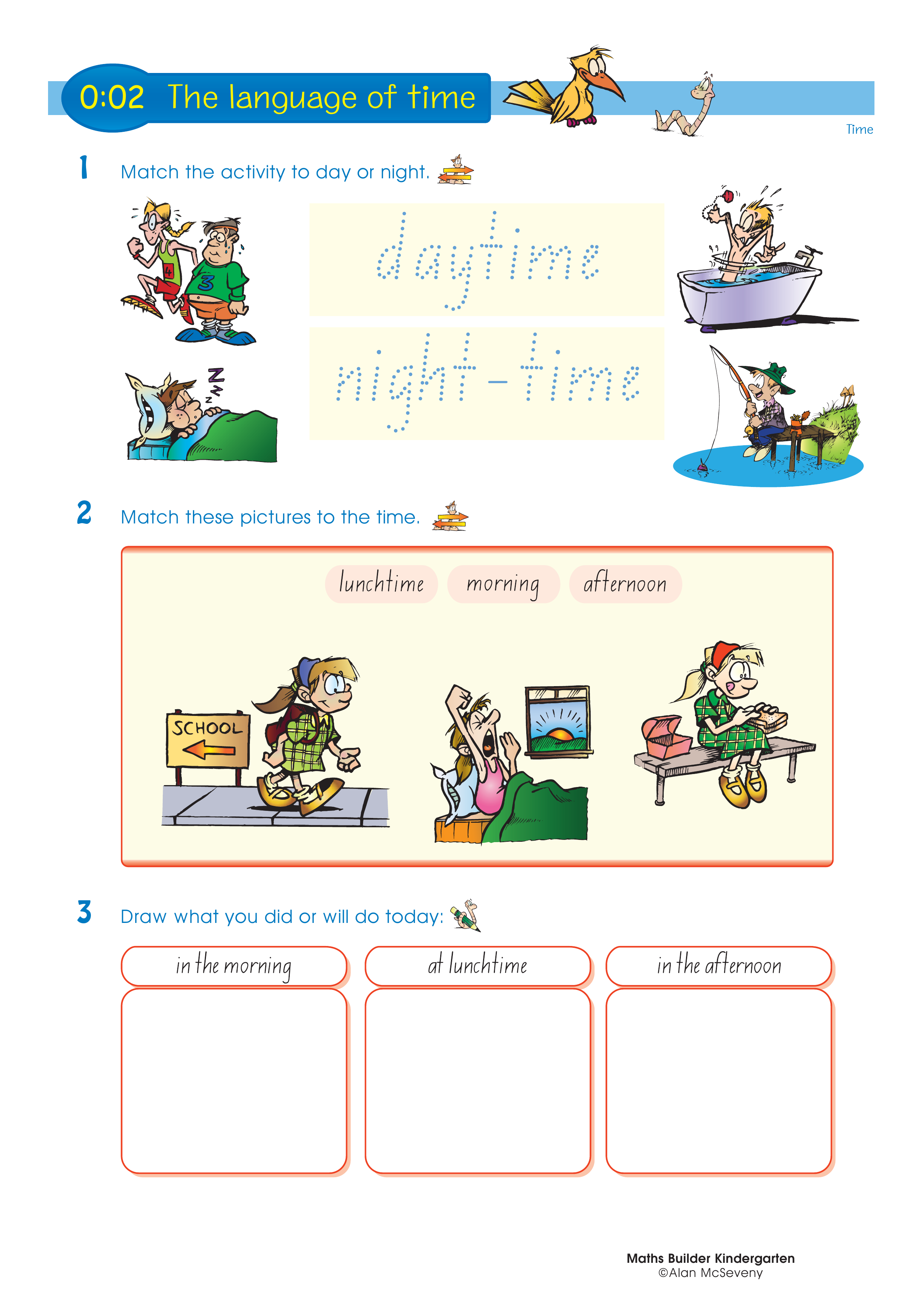 The language of time — worksheet preview