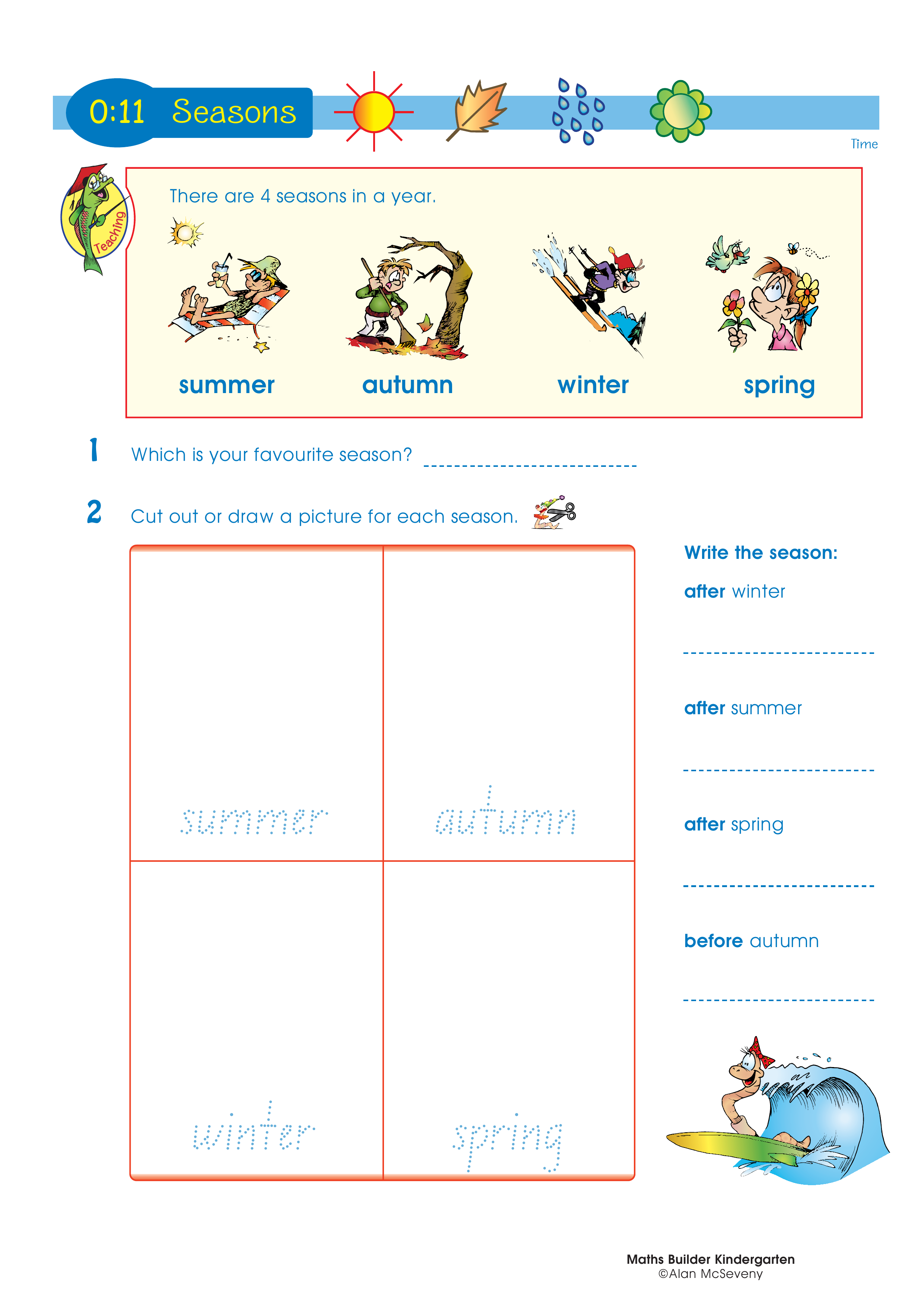 Seasons — worksheet preview