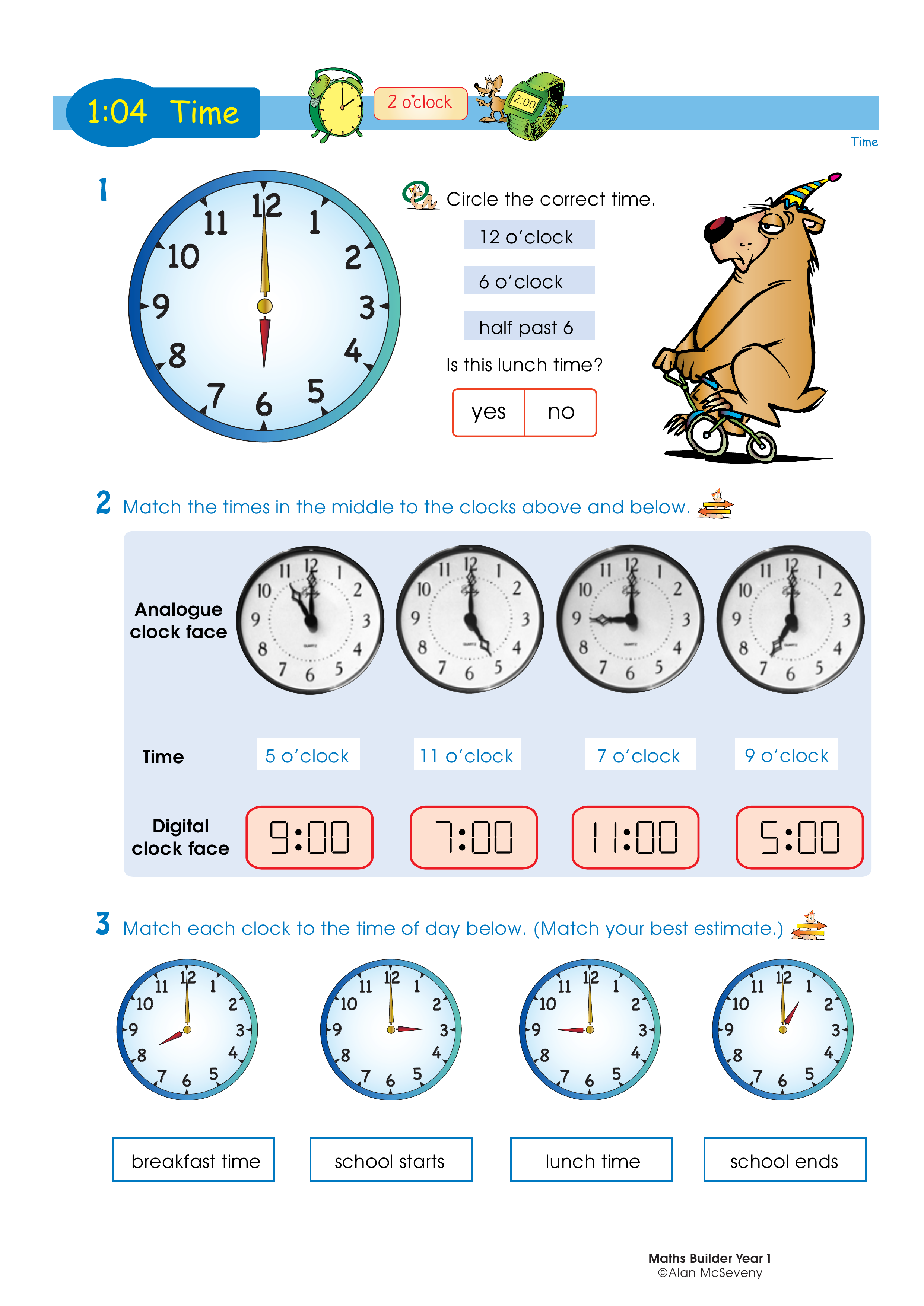Time — worksheet preview