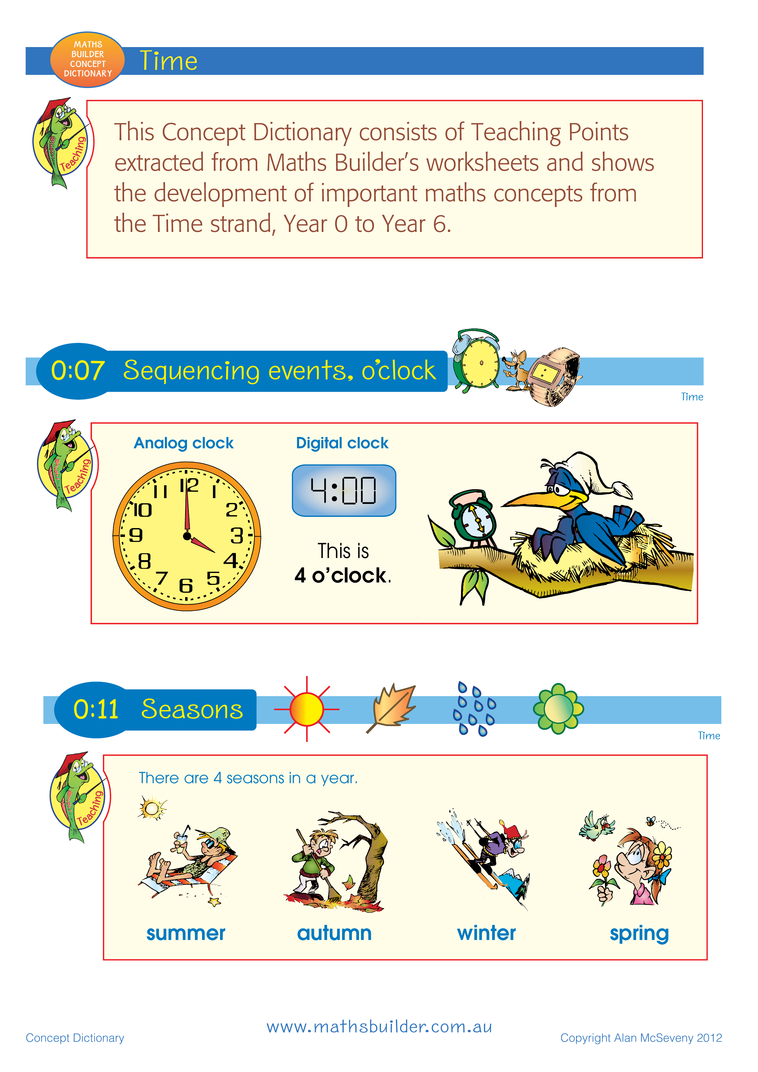 Concept Dictionary - Time — worksheet preview