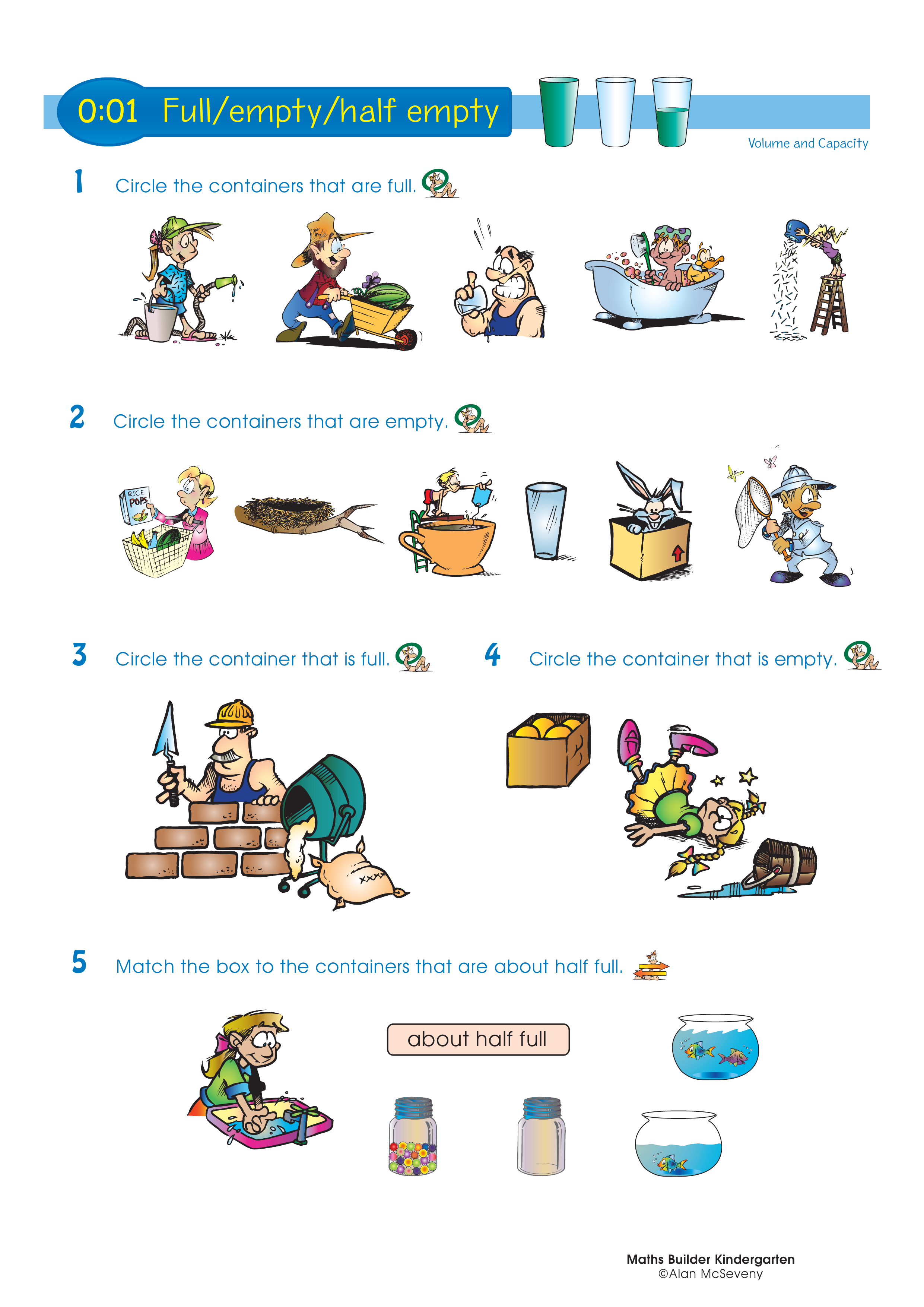 Full / empty / half full — worksheet preview