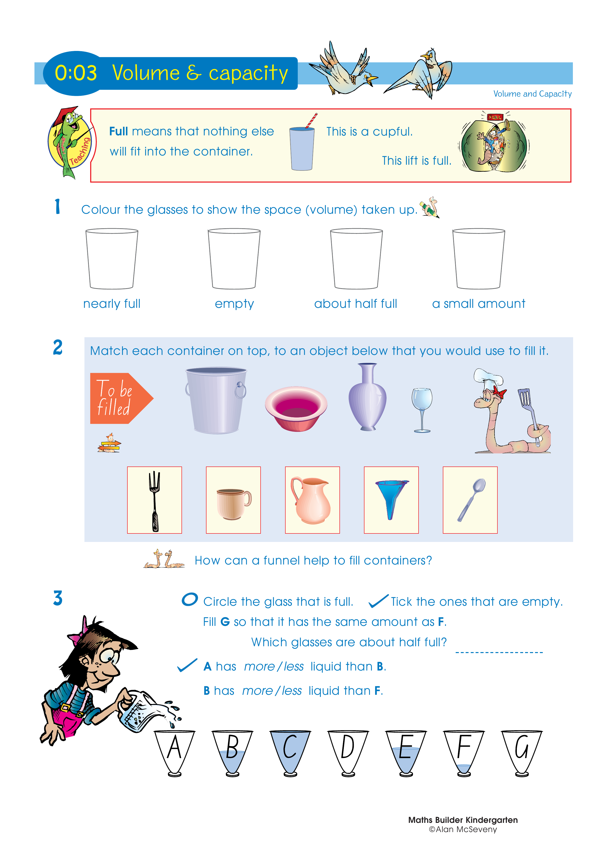 Volume and capacity — worksheet preview