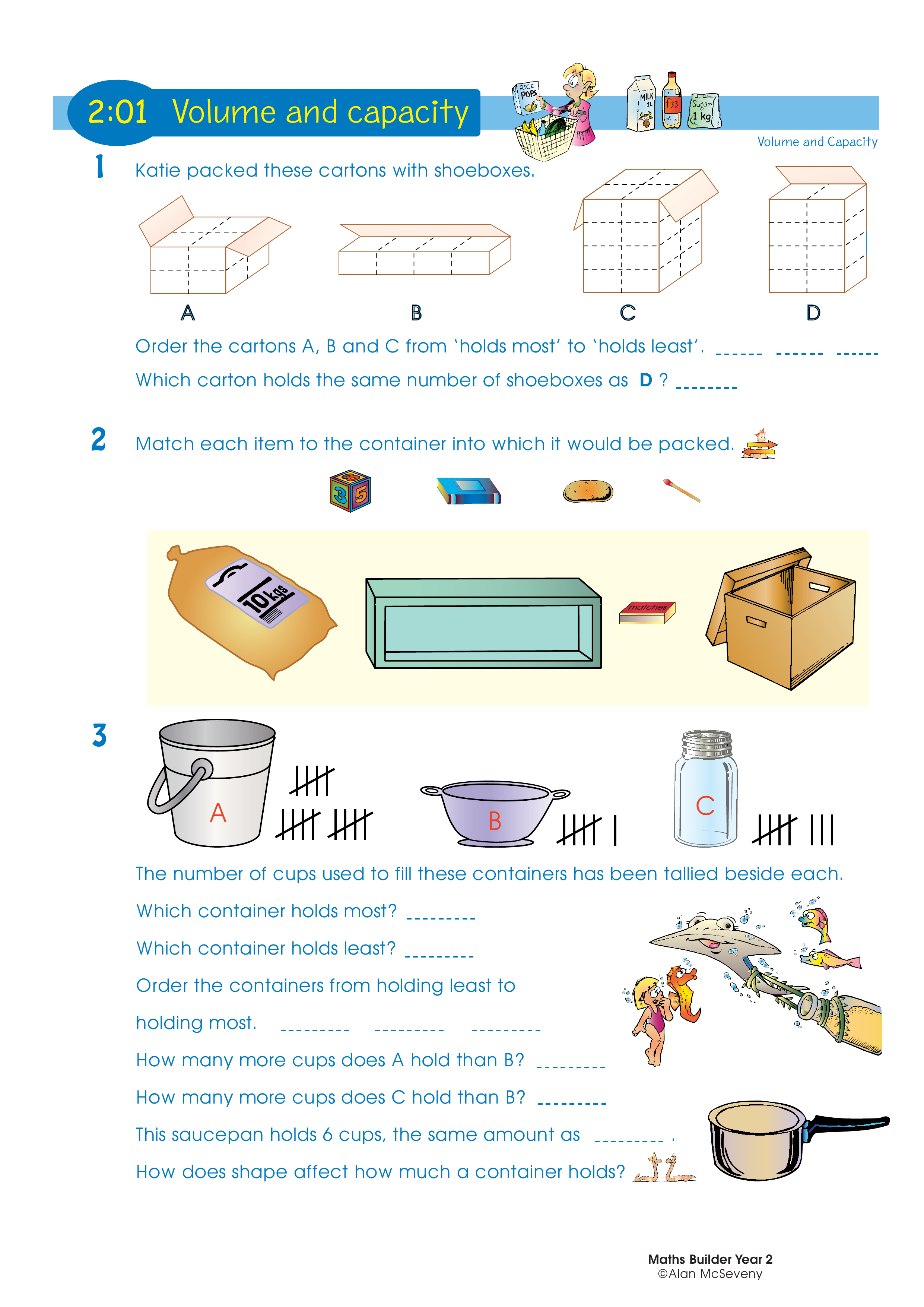 Volume and capacity — worksheet preview