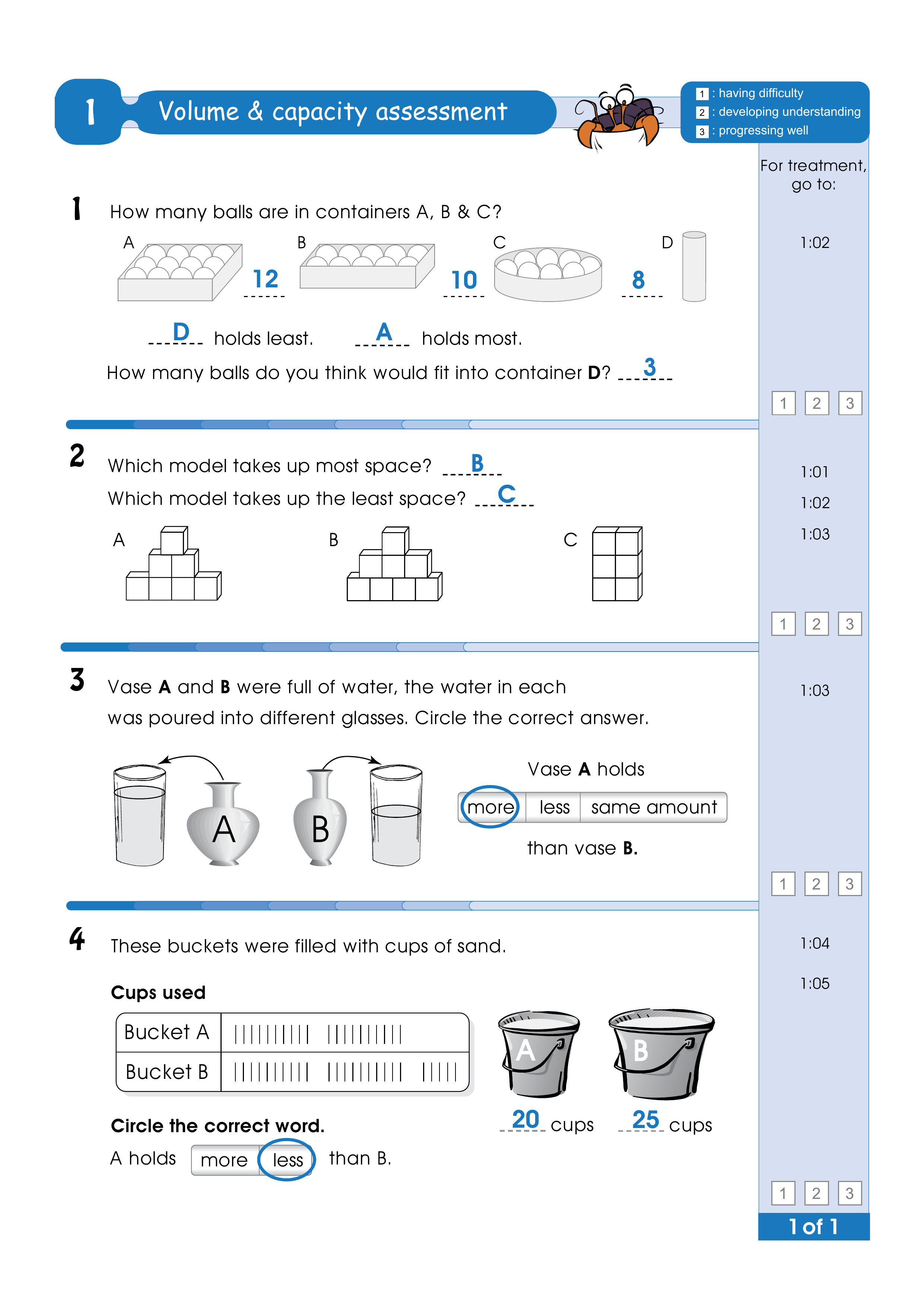 Assessment test answers — worksheet preview