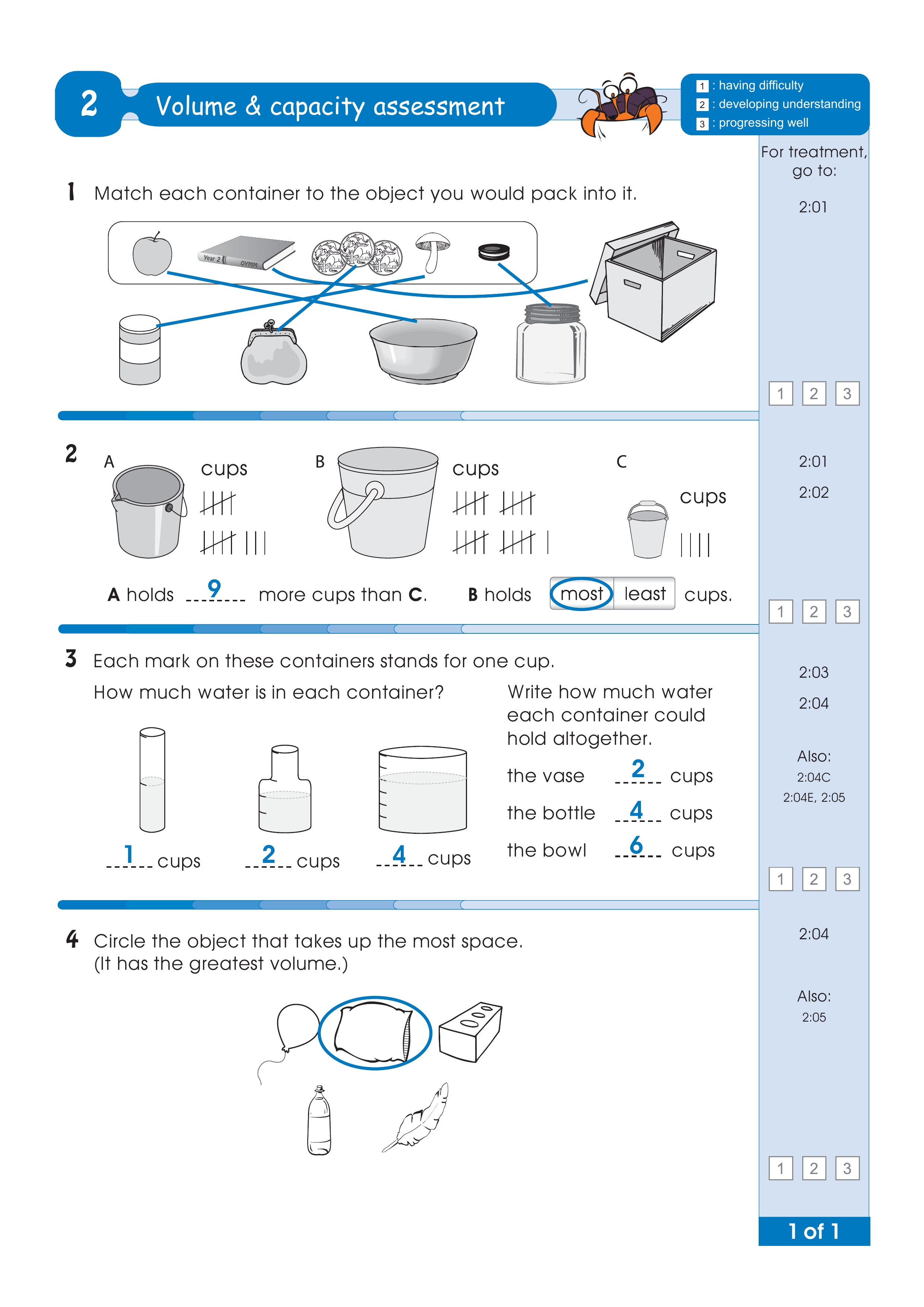 Assessment test answers — worksheet preview