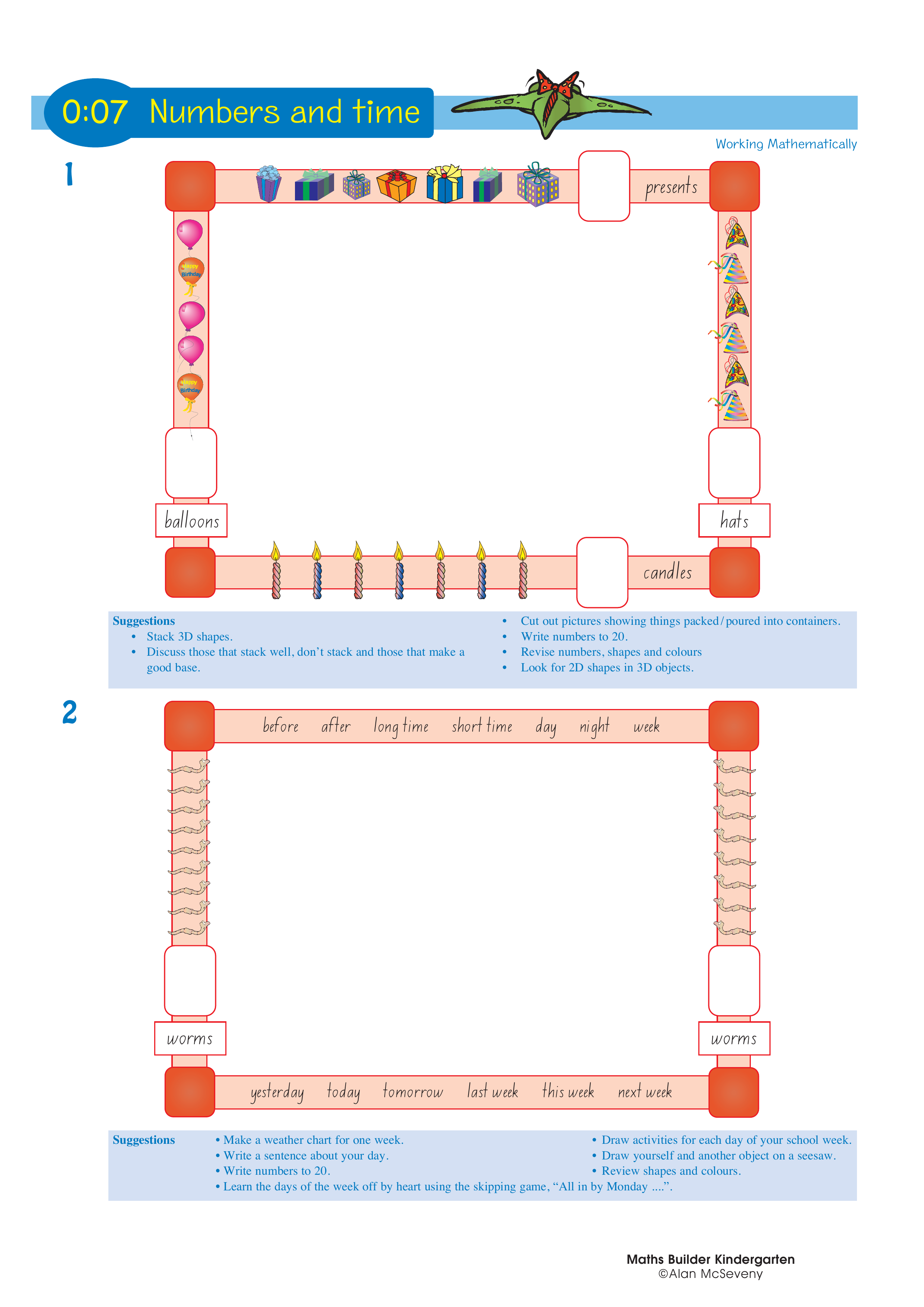 Numbers and time — worksheet preview