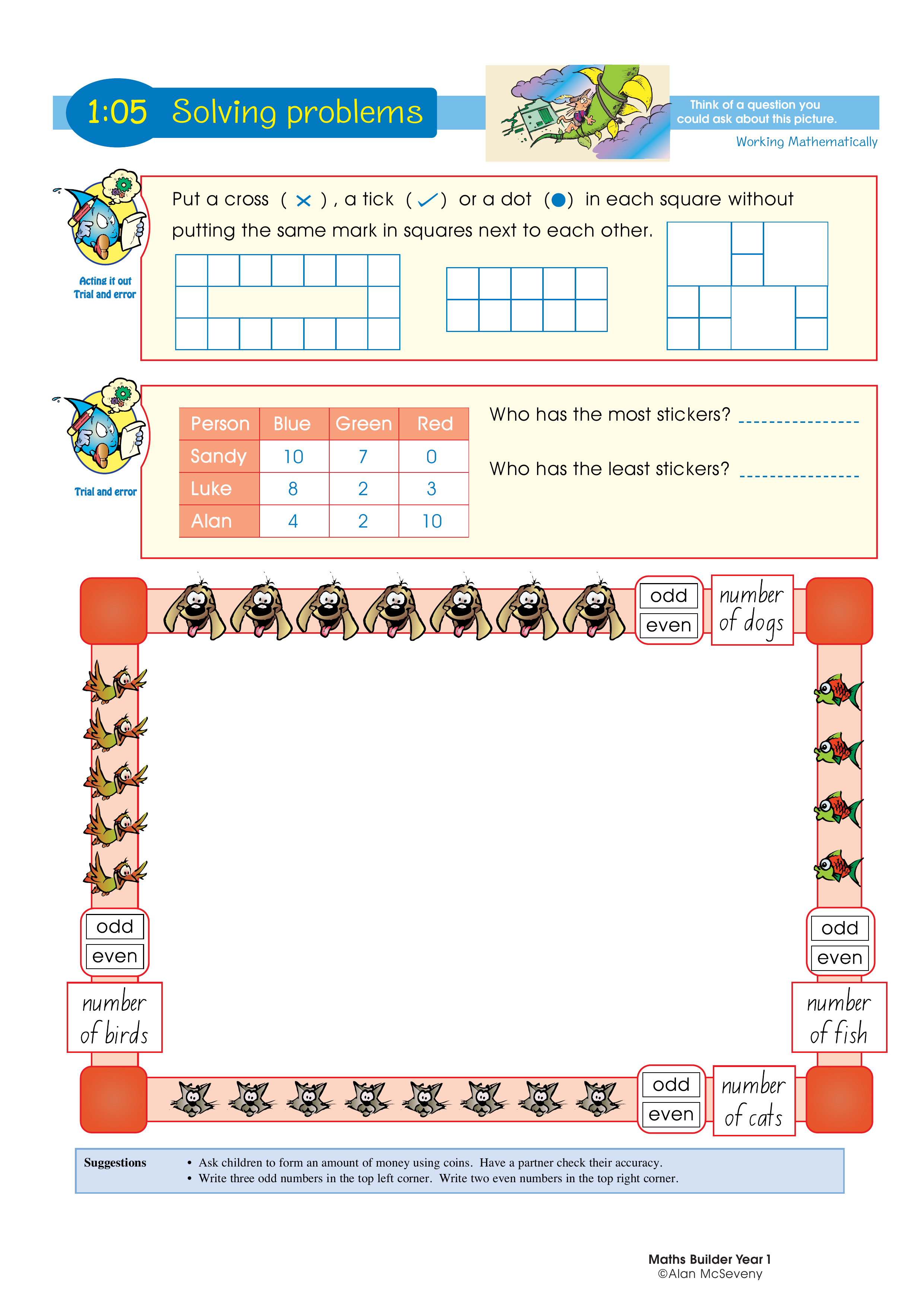 Solving problems — worksheet preview