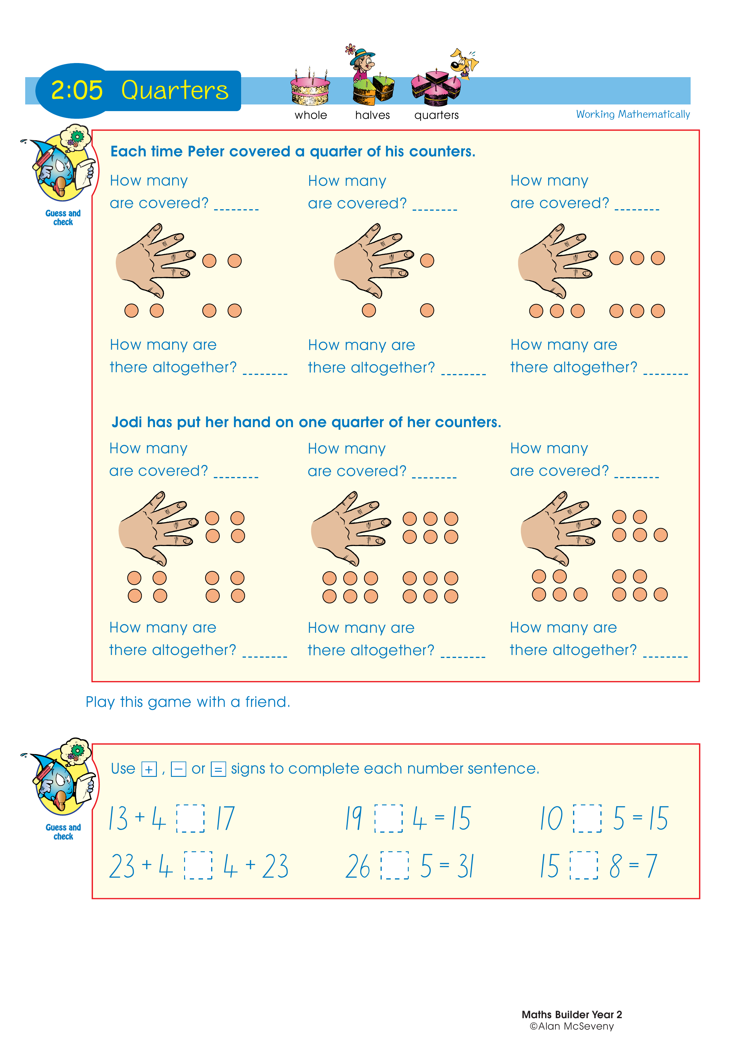Quarters — worksheet preview