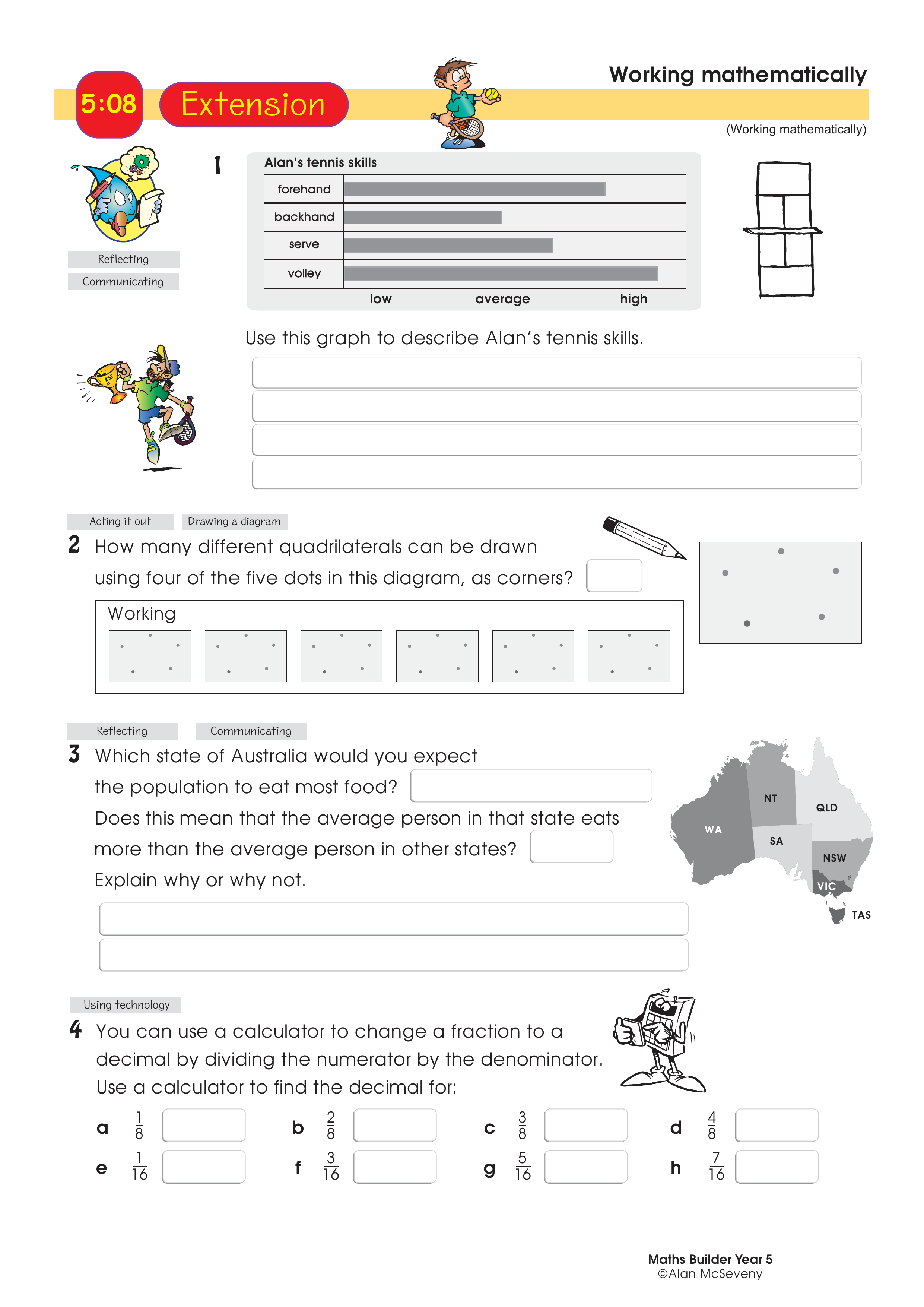 Working mathematically — worksheet preview