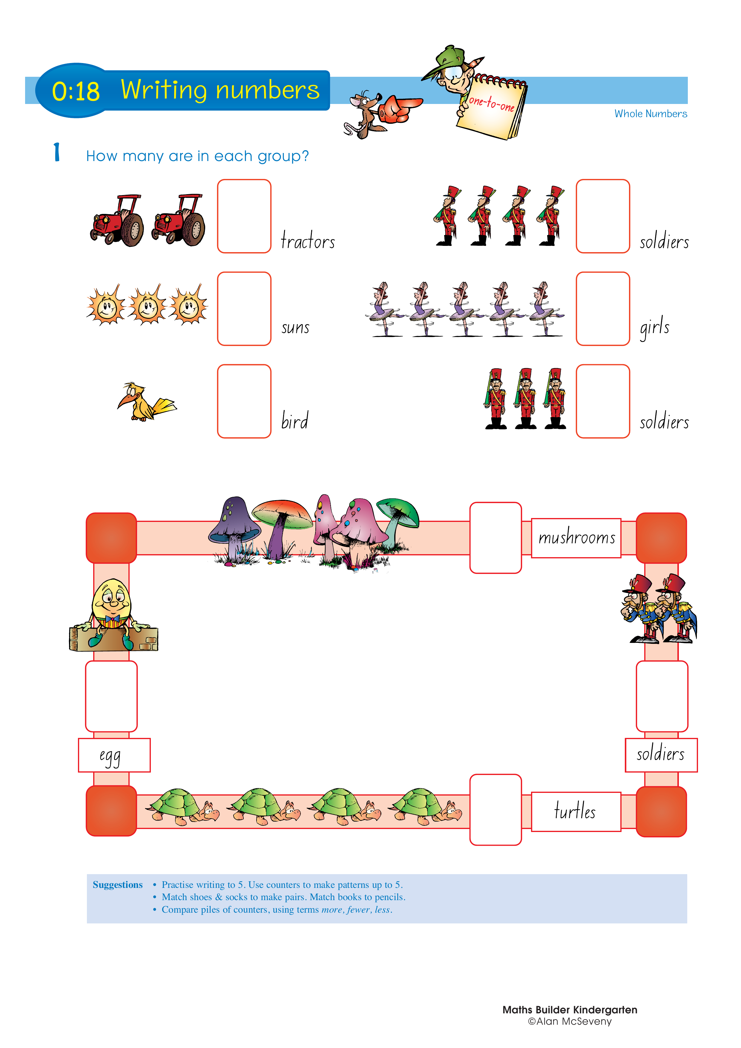 Writing numbers — worksheet preview