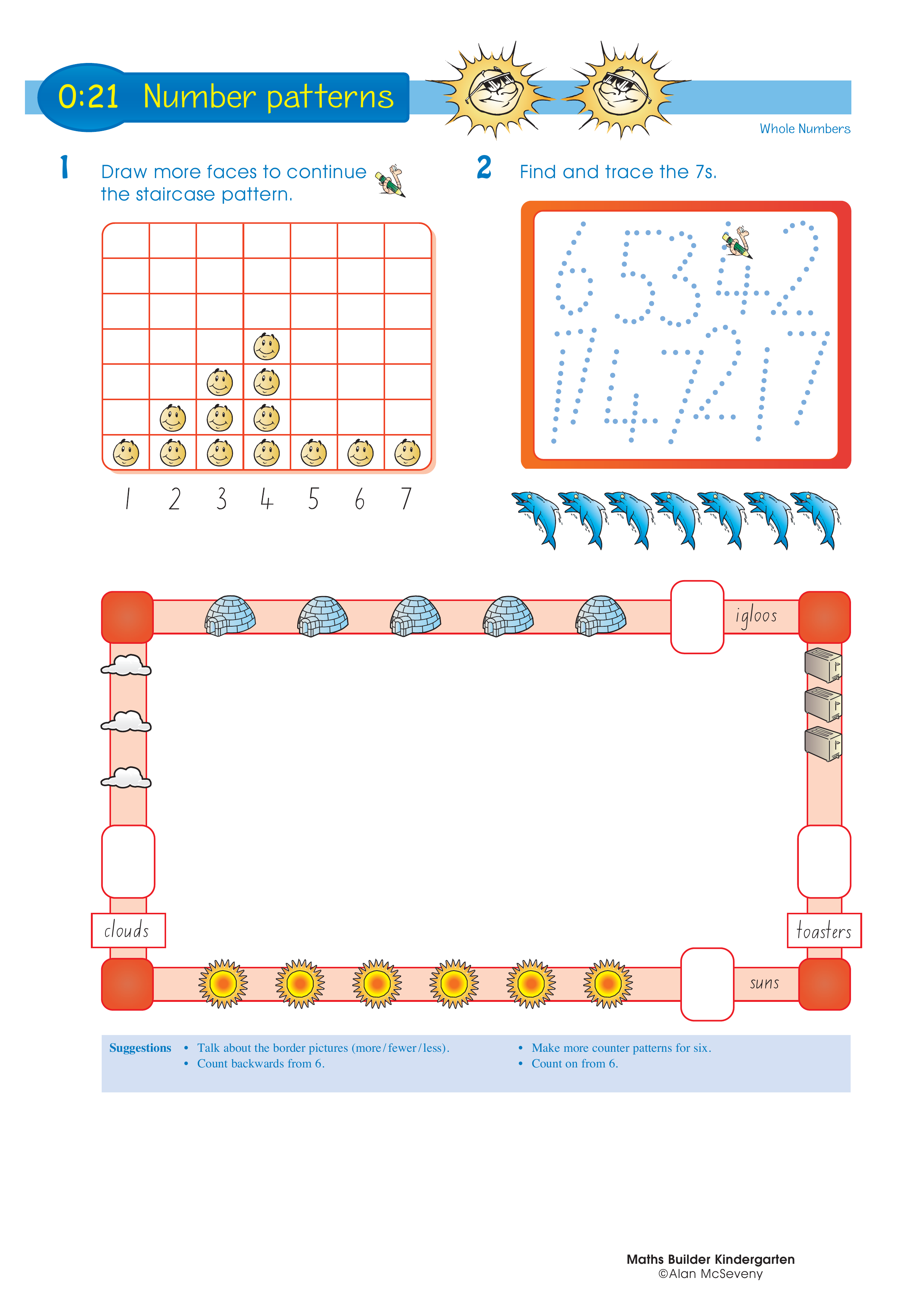 Number patterns — worksheet preview