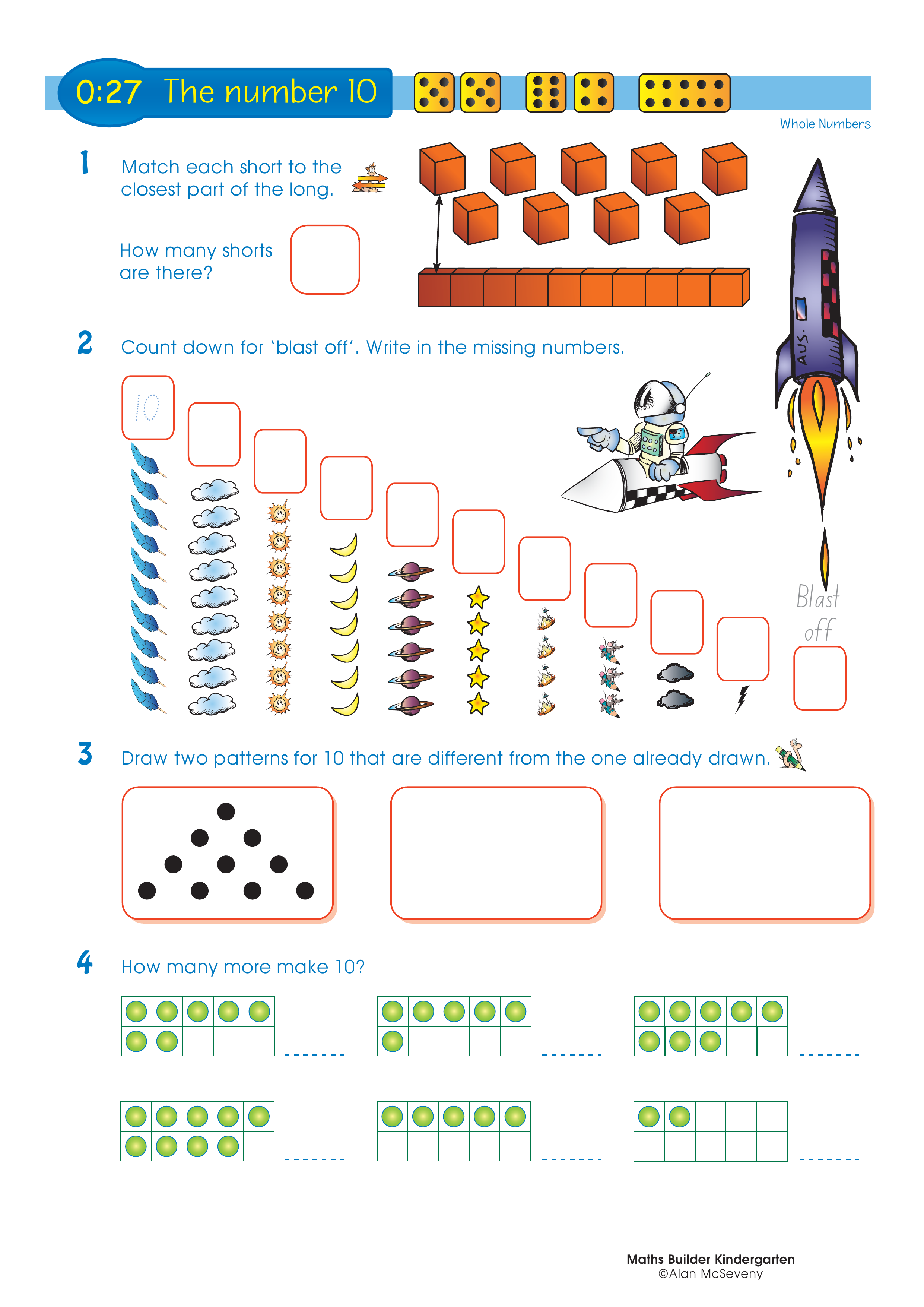 The number 10 — worksheet preview