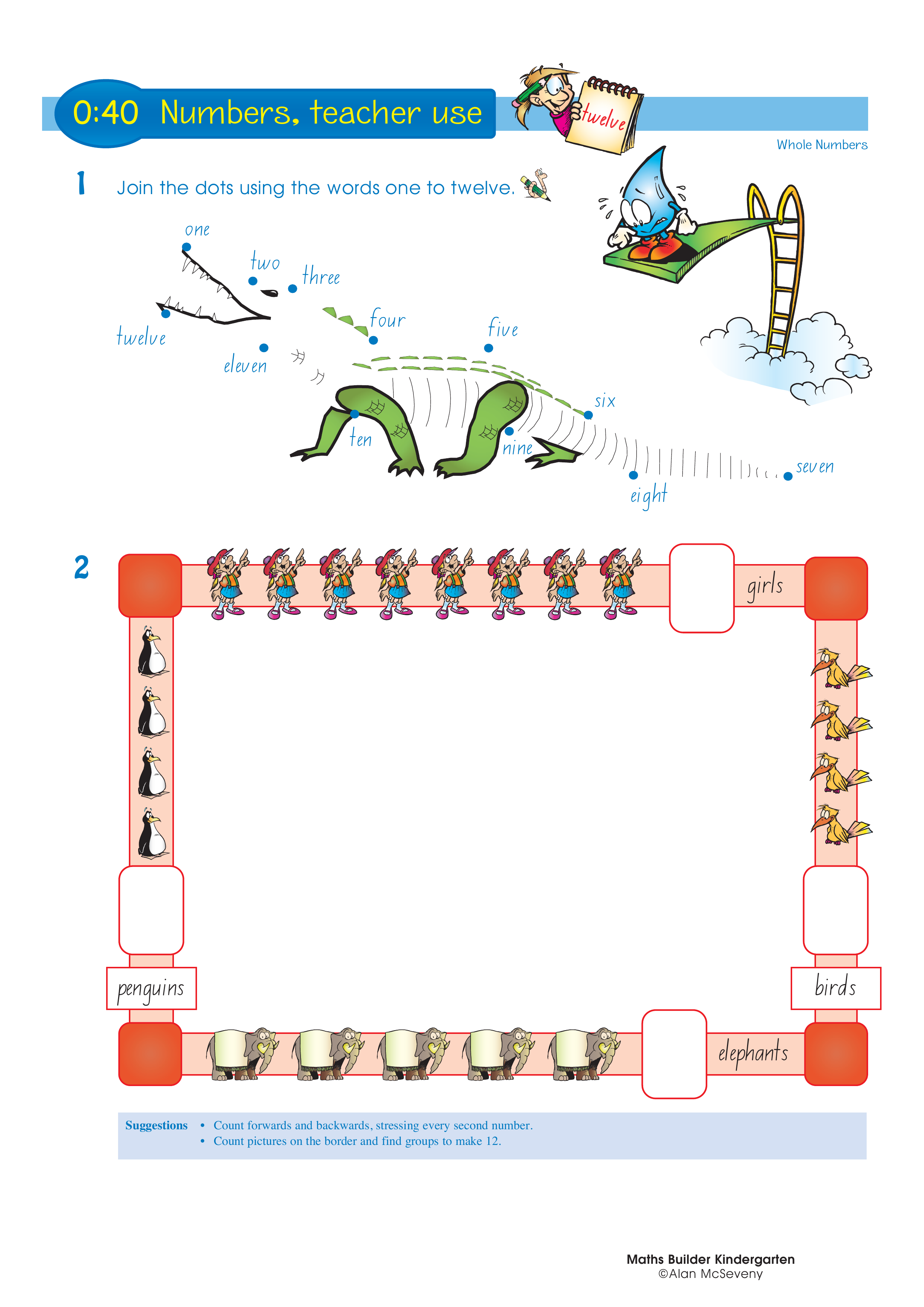 Numbers, teacher use — worksheet preview
