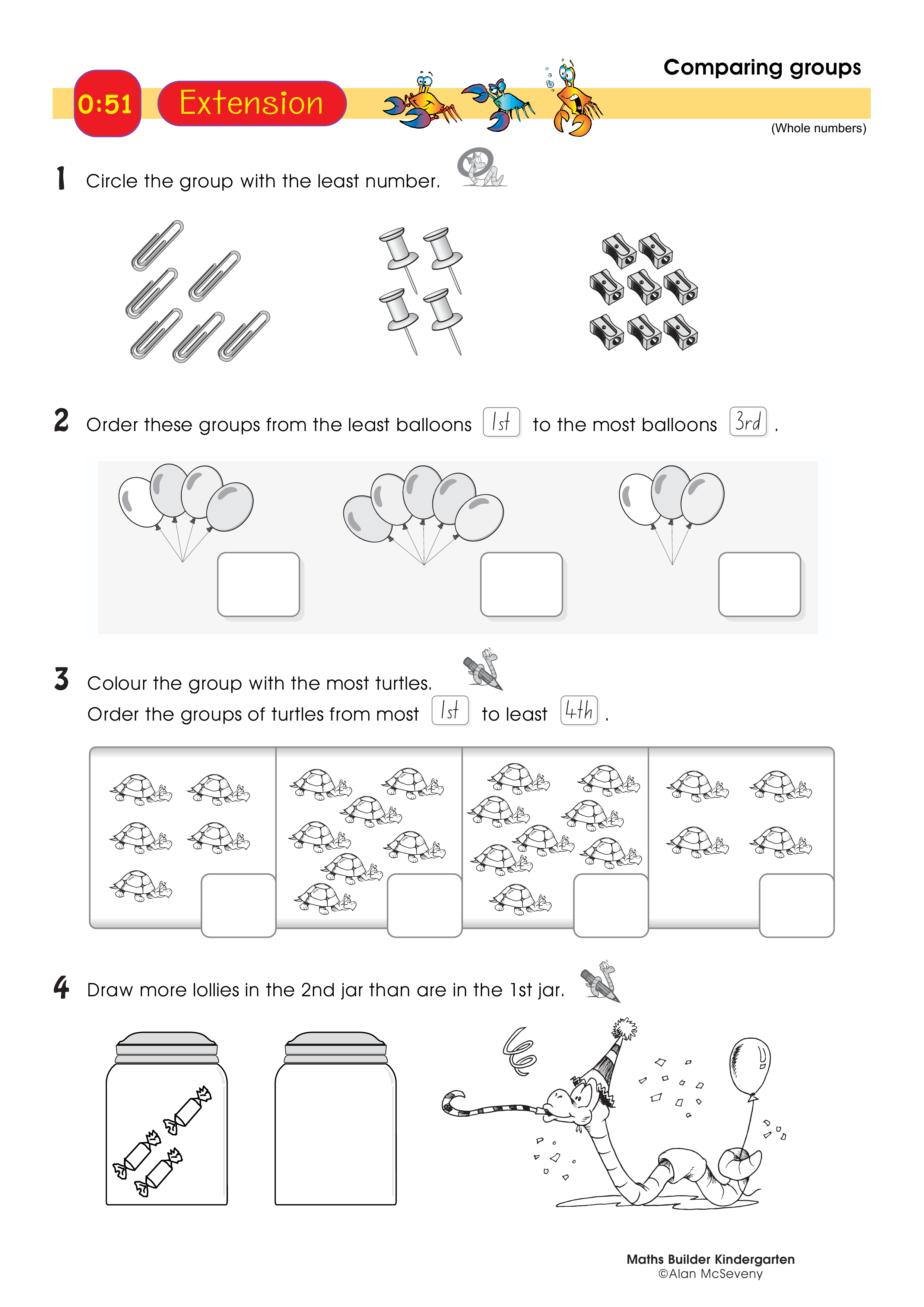 Comparing groups — worksheet preview