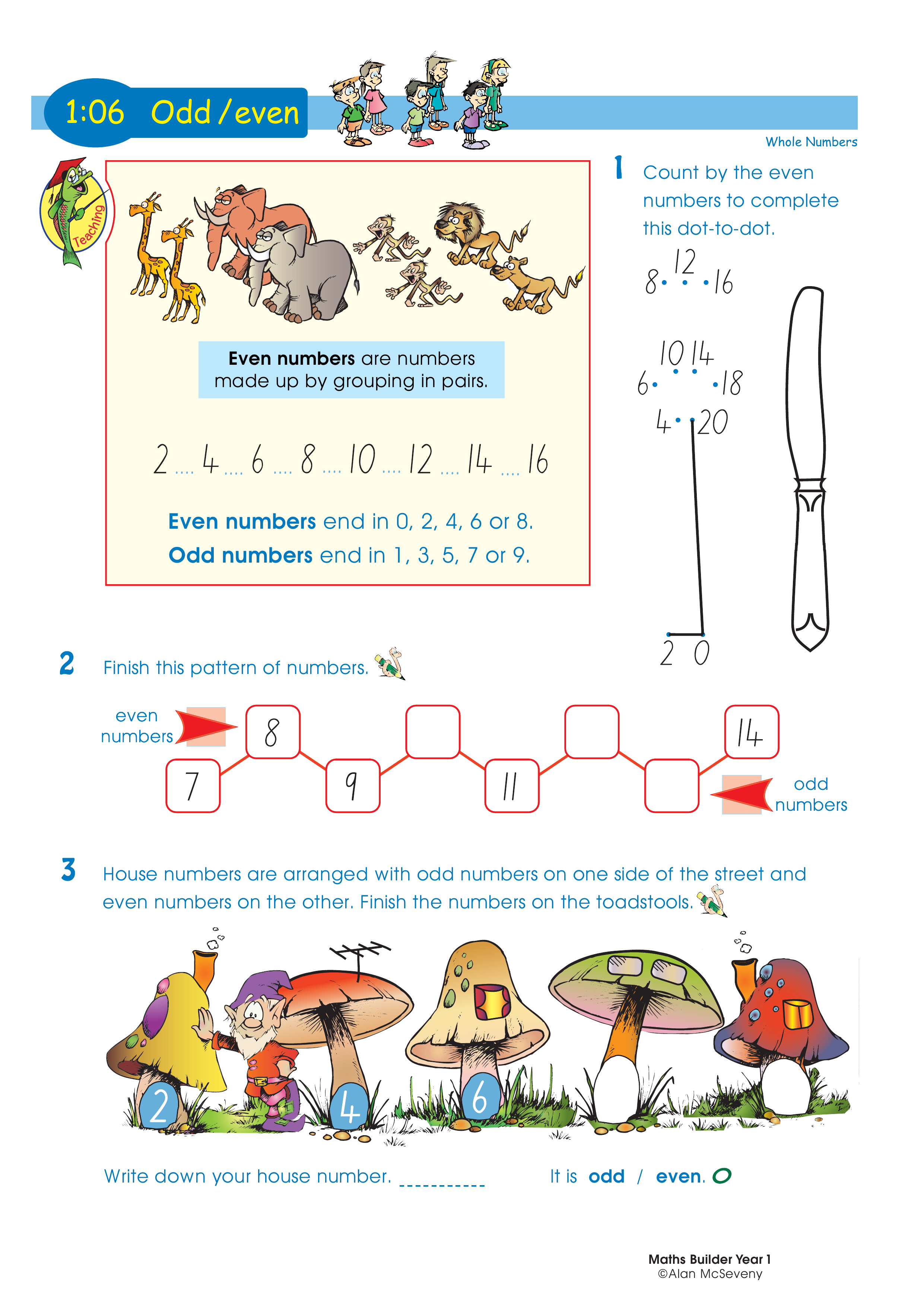 Odd/even — worksheet preview