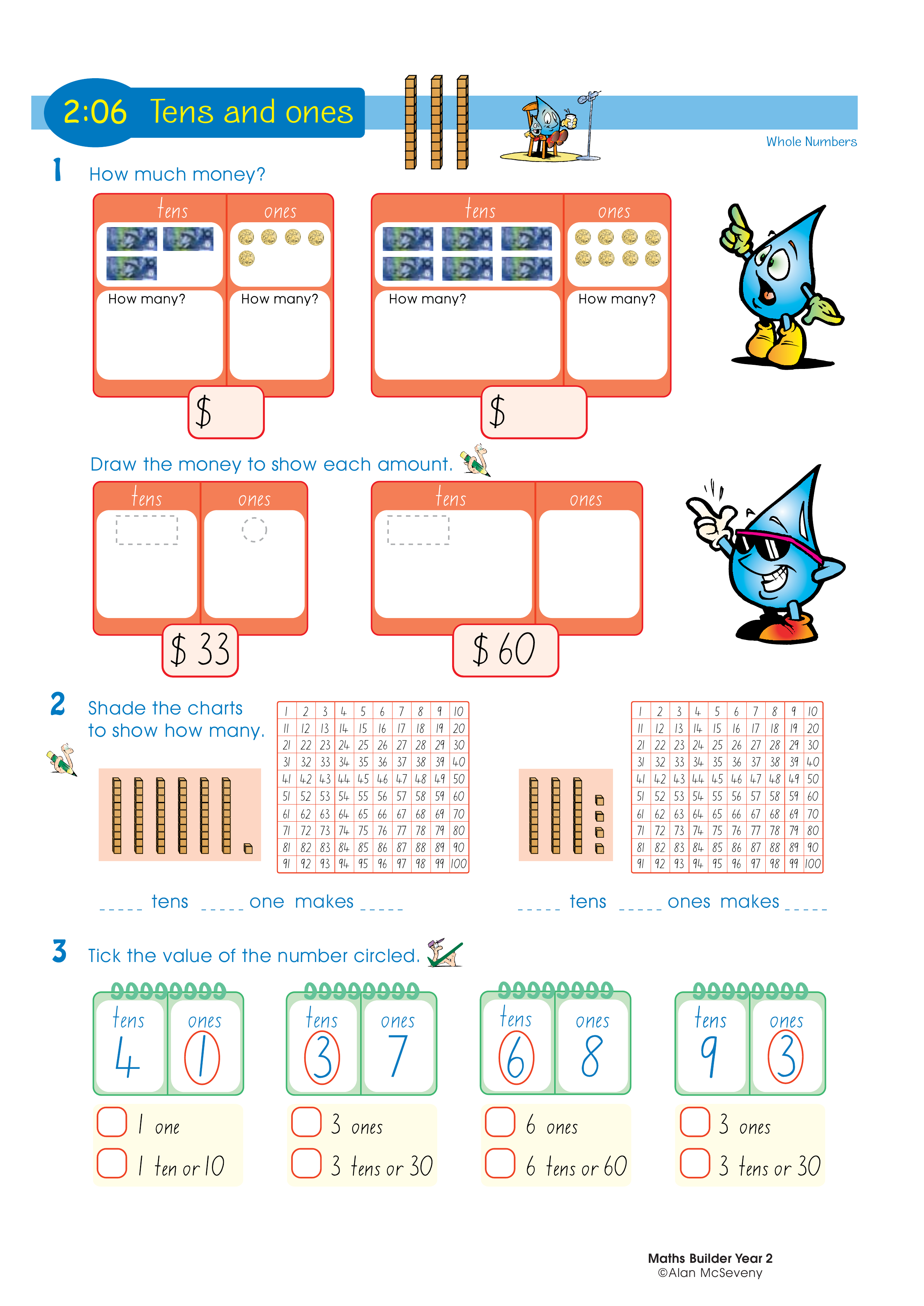 Tens and ones — worksheet preview