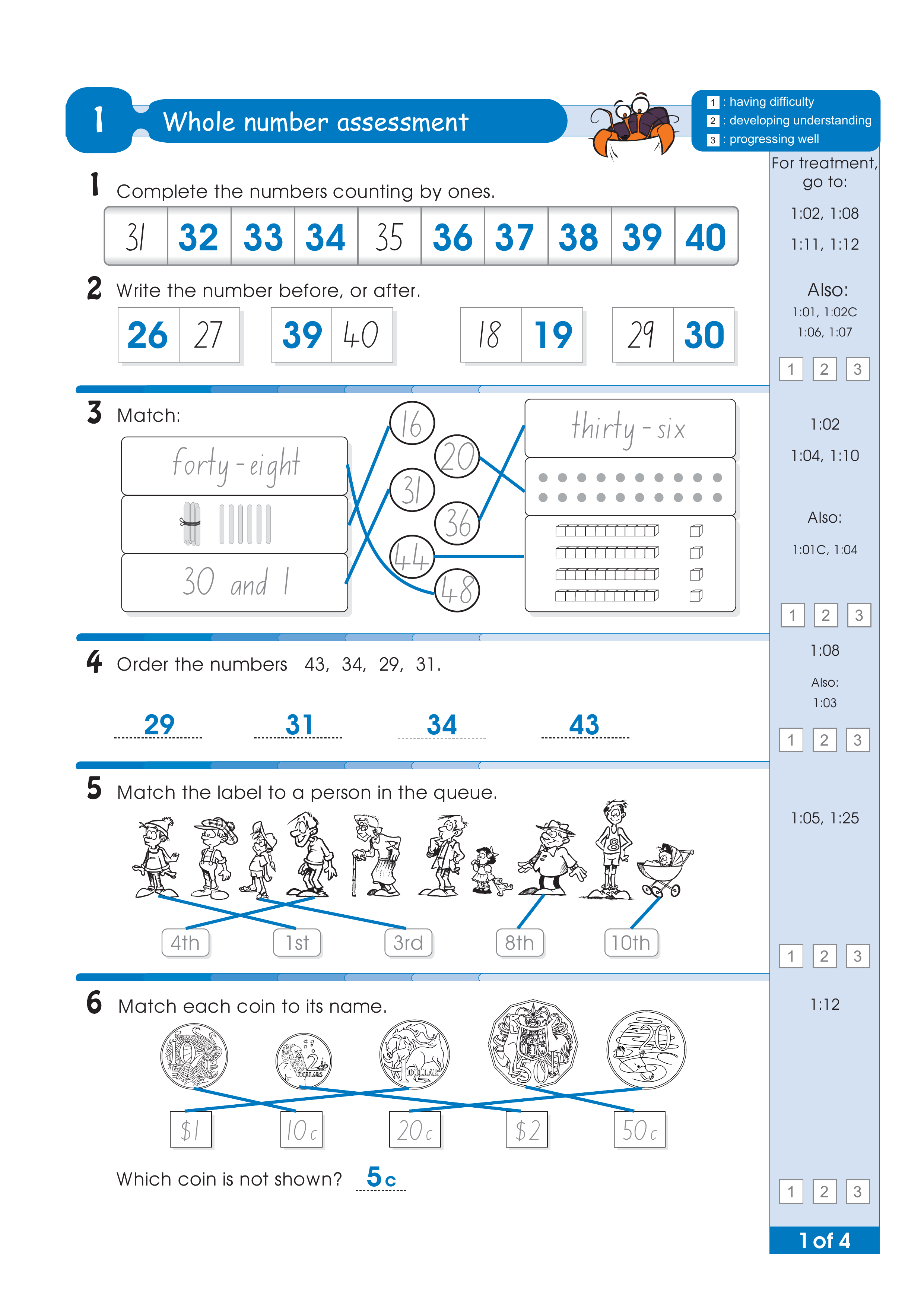 Assessment test answers — worksheet preview